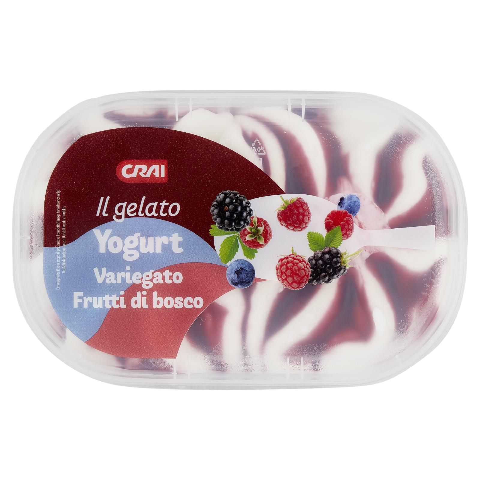 Crai Il gelato Yogurt Variegato Frutti di Bosco 500 g