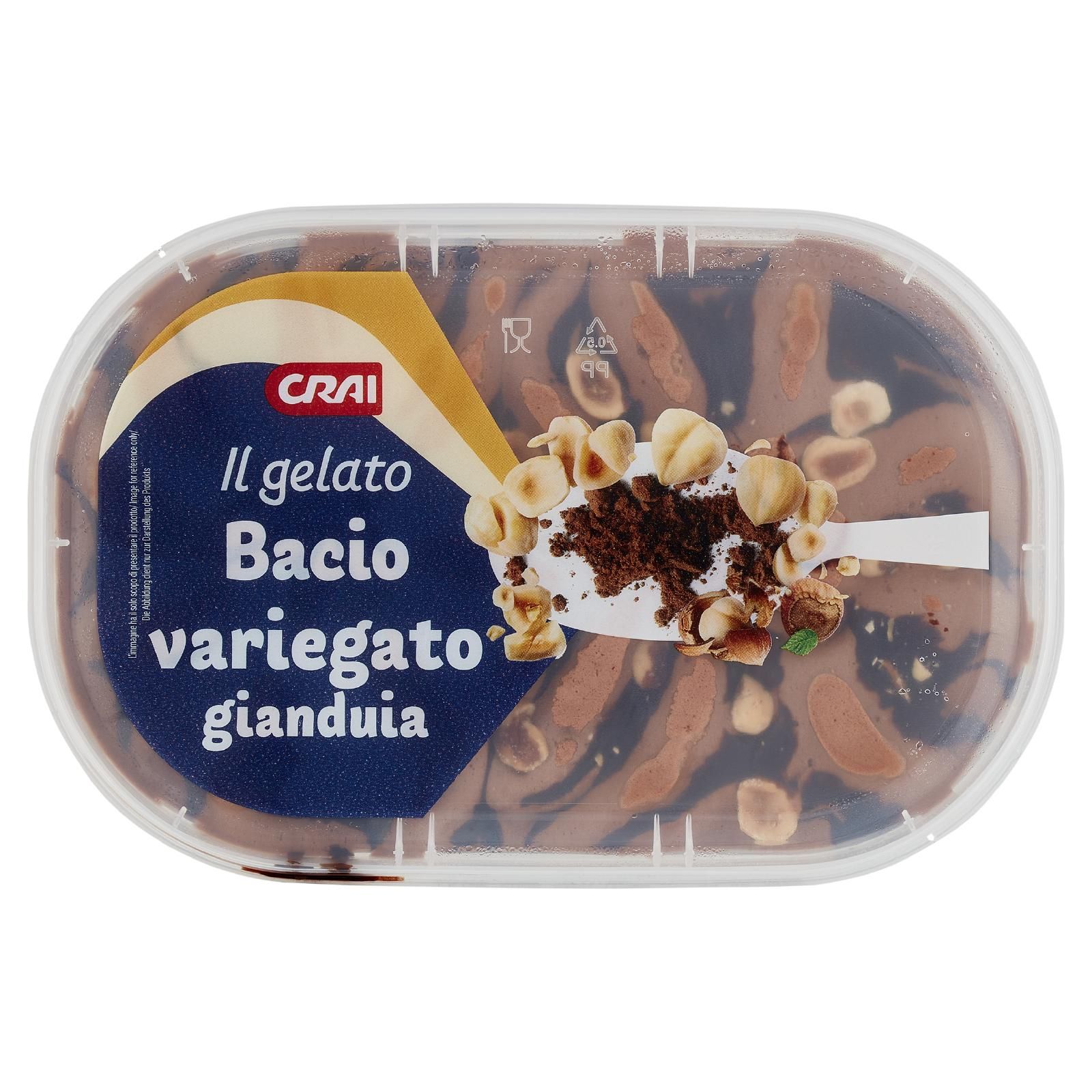Crai Il gelato Bacio variegato gianduia 500 g