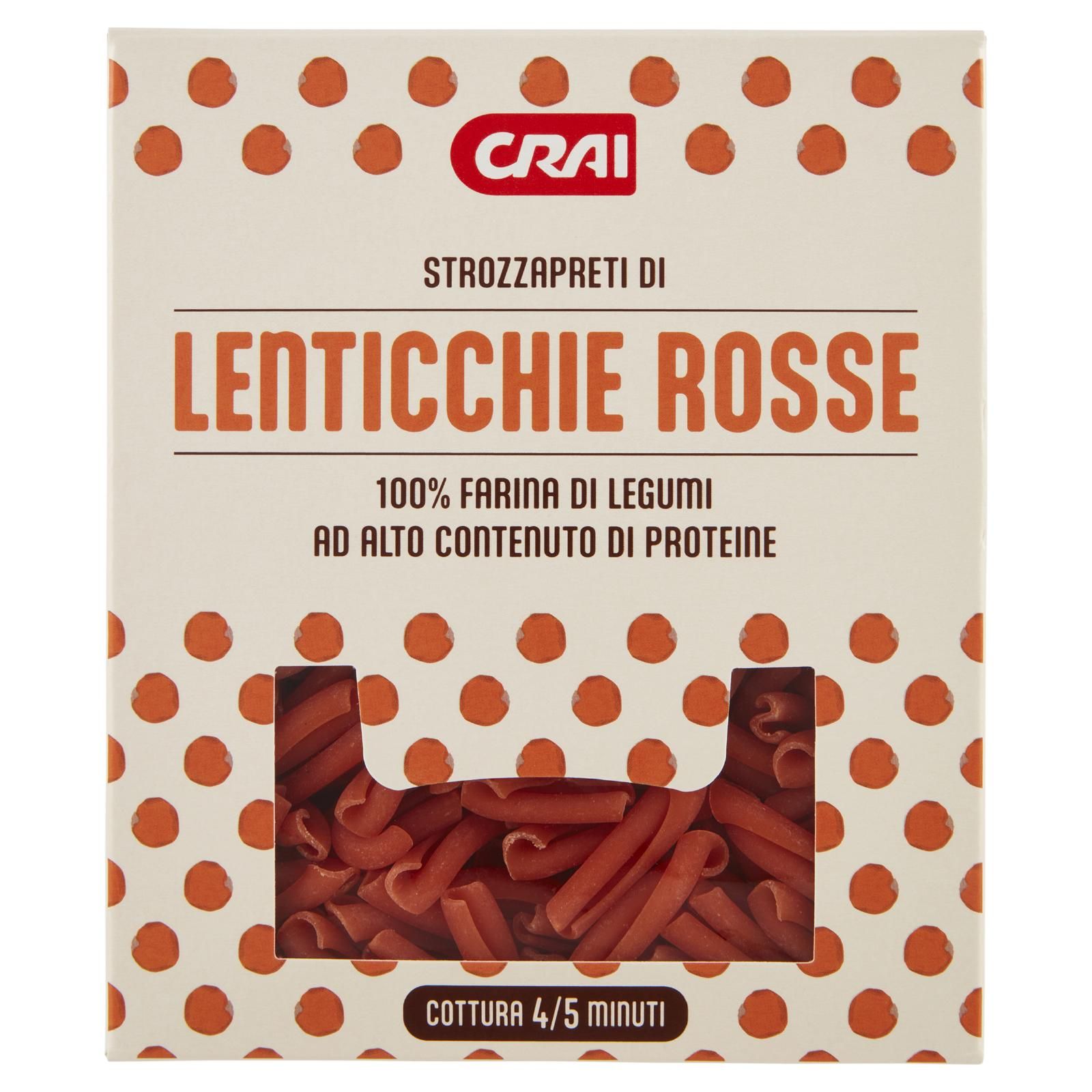 Crai Strozzapreti di Lenticchie Rosse 250 g