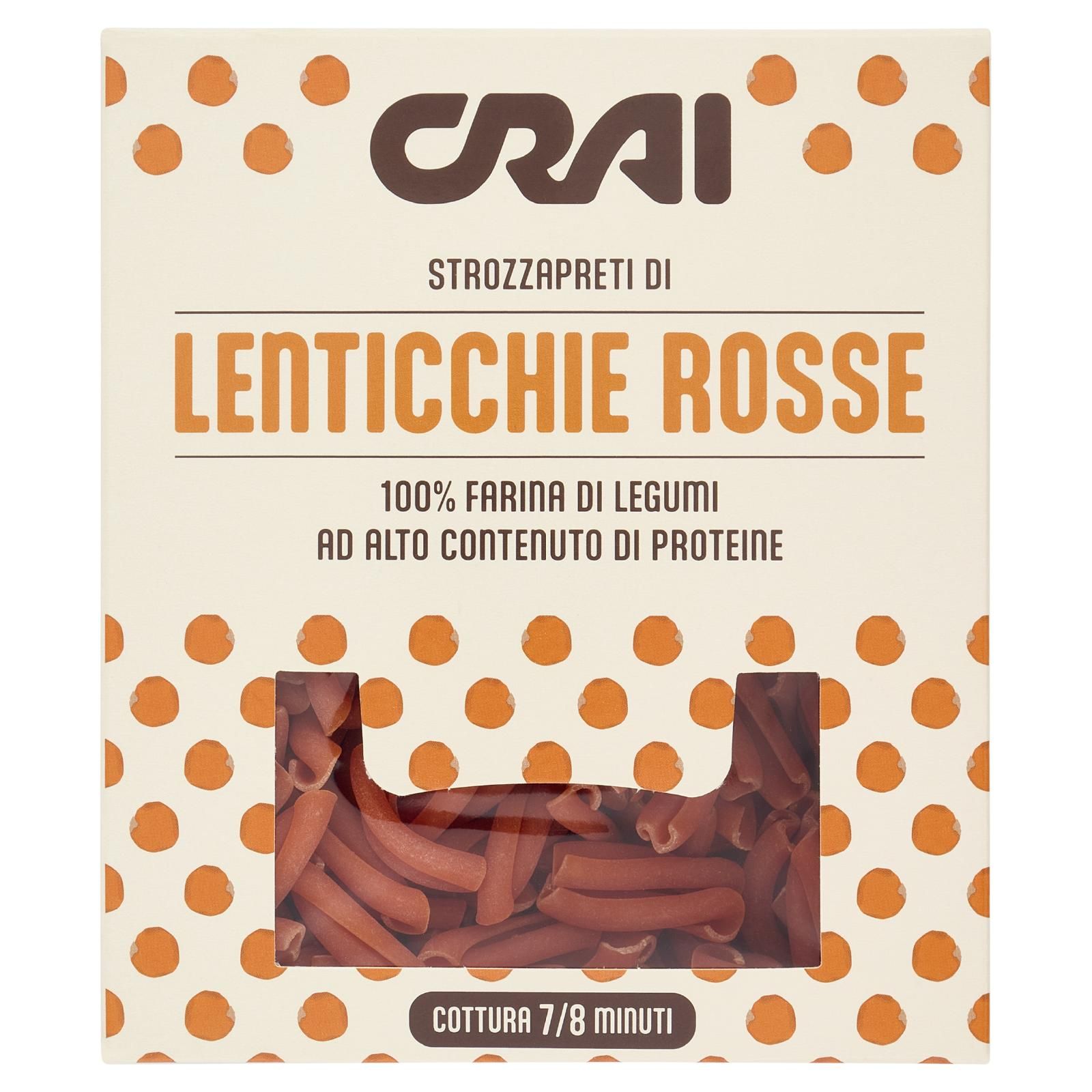 Crai Strozzapreti Di Lenticchie Rosse 250 g