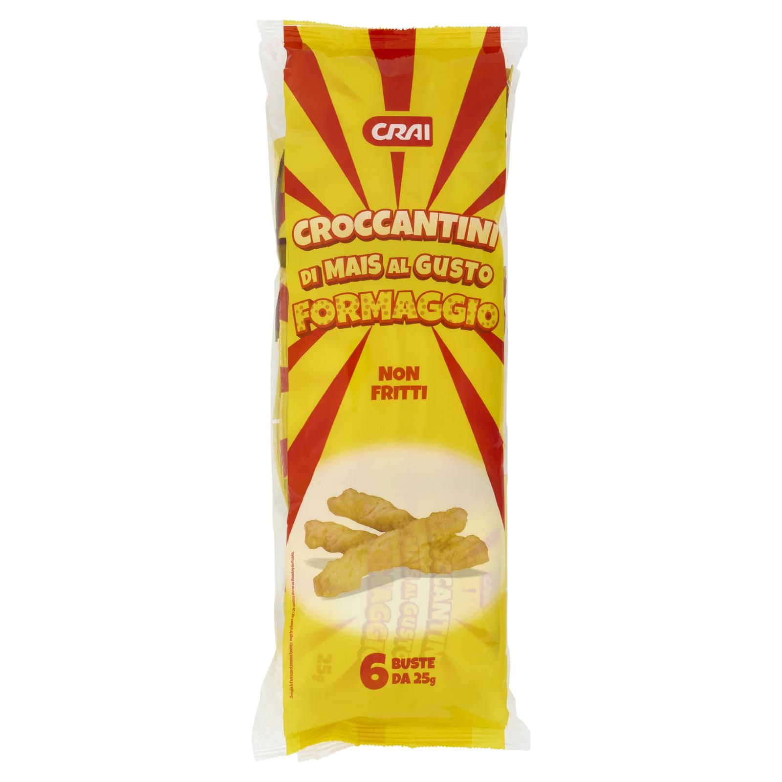 Crai Croccantini Di Mais Al Gusto Formaggio 6 x 25 g