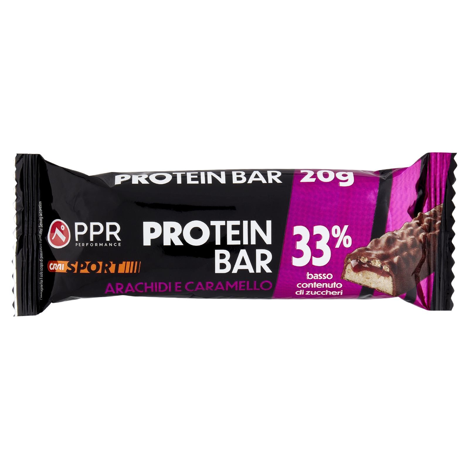 Crai Sport Protein Bar 33% Arachidi e Caramello 60 g