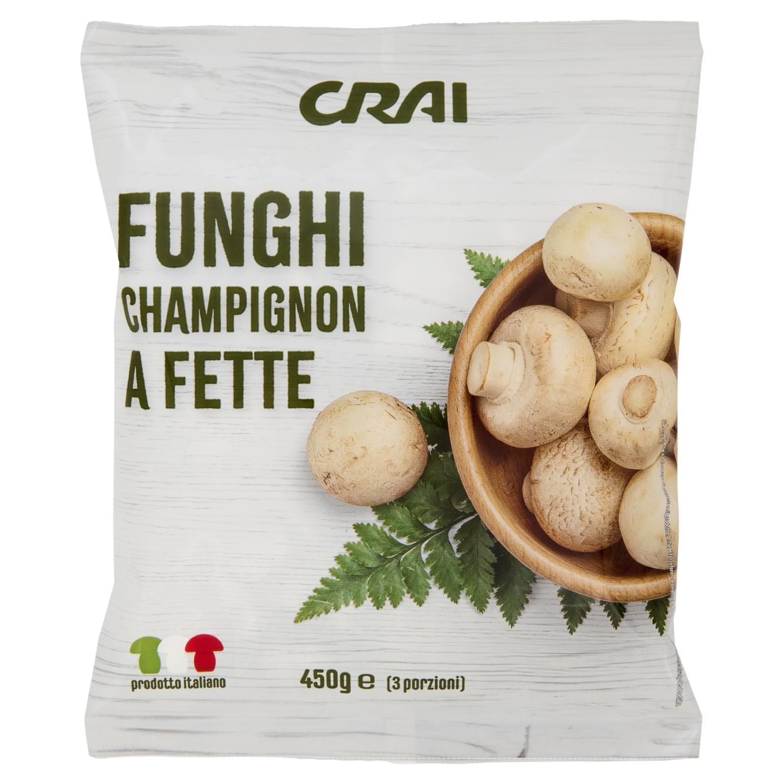 Crai Funghi Champignon a Fette Surgelati 450 g