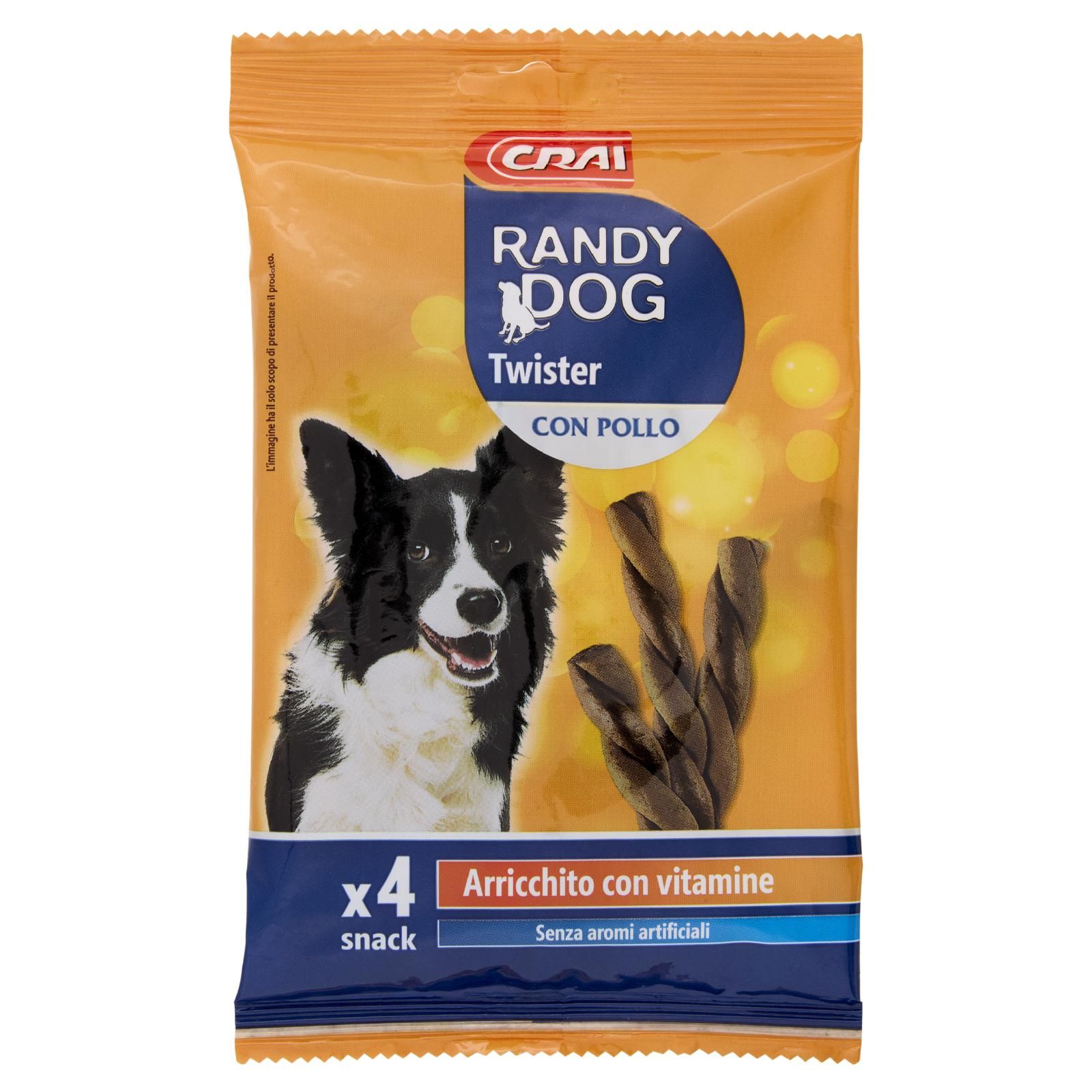 Crai Randy Dog con Pollo e Agnello 4 snack 80 g