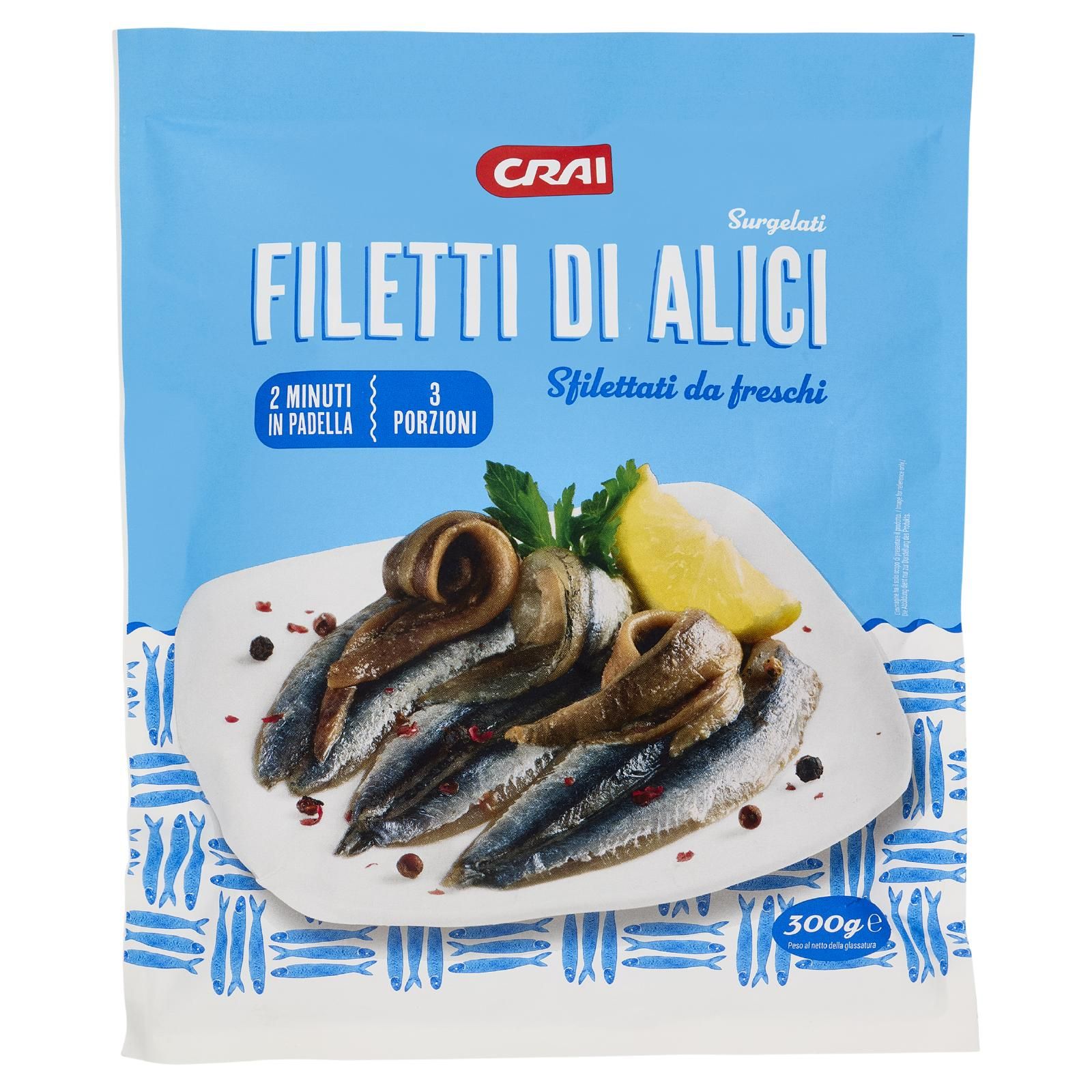 Crai Filetti di Alici Surgelati 300 g
