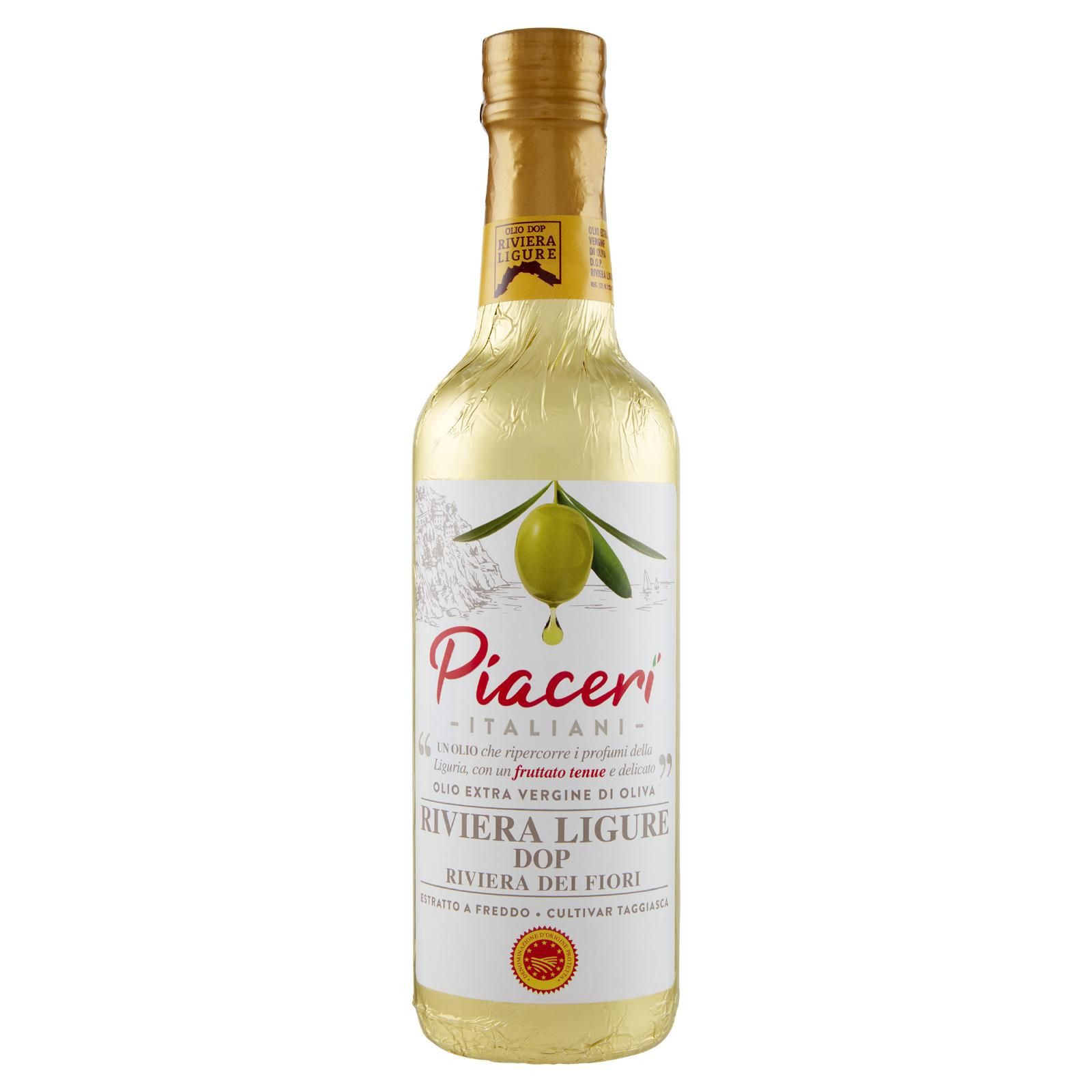 Piaceri Italiani Olio Extra Vergine di Oliva Riviera Ligure DOP Riviera dei Fiori 0,50 L