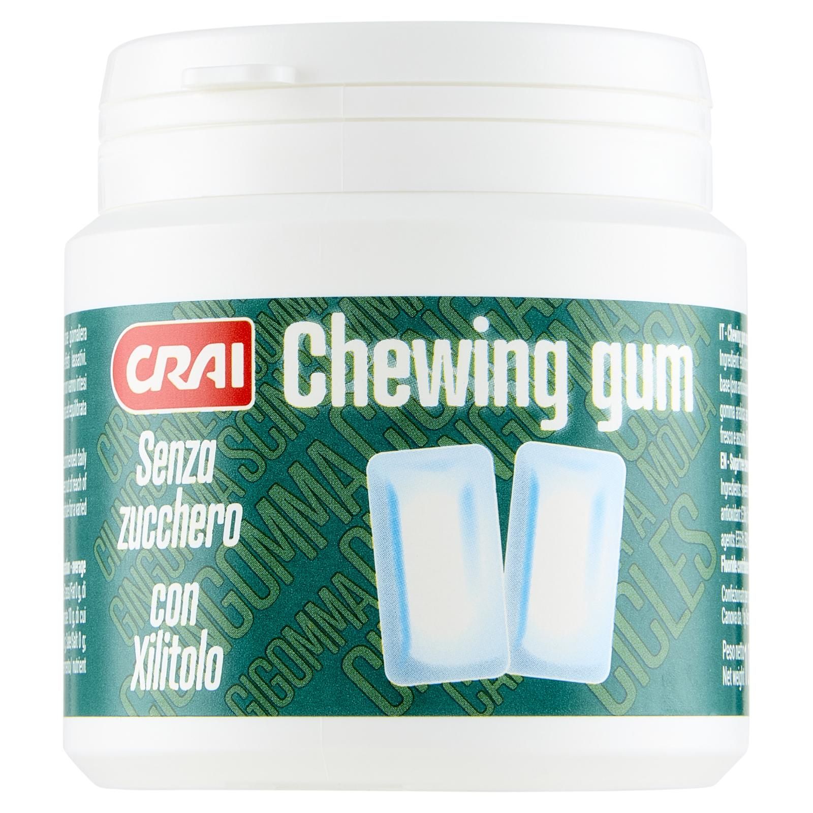 Crai Chewing gum Mentolo Senza zucchero con Xilitolo 105 g