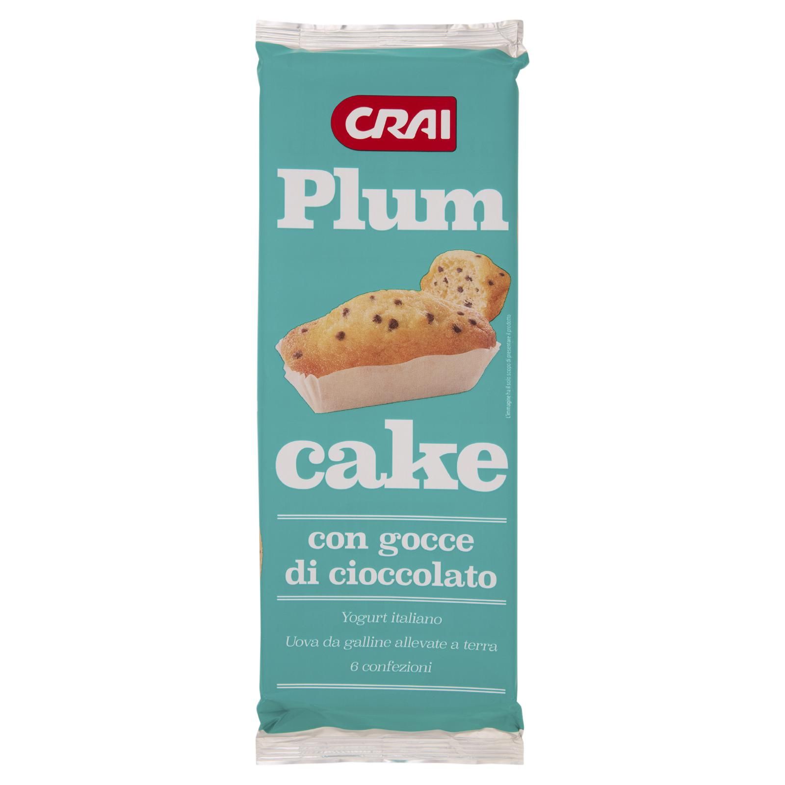 Crai Plumcake con gocce di cioccolato 6 confezioni 210 g