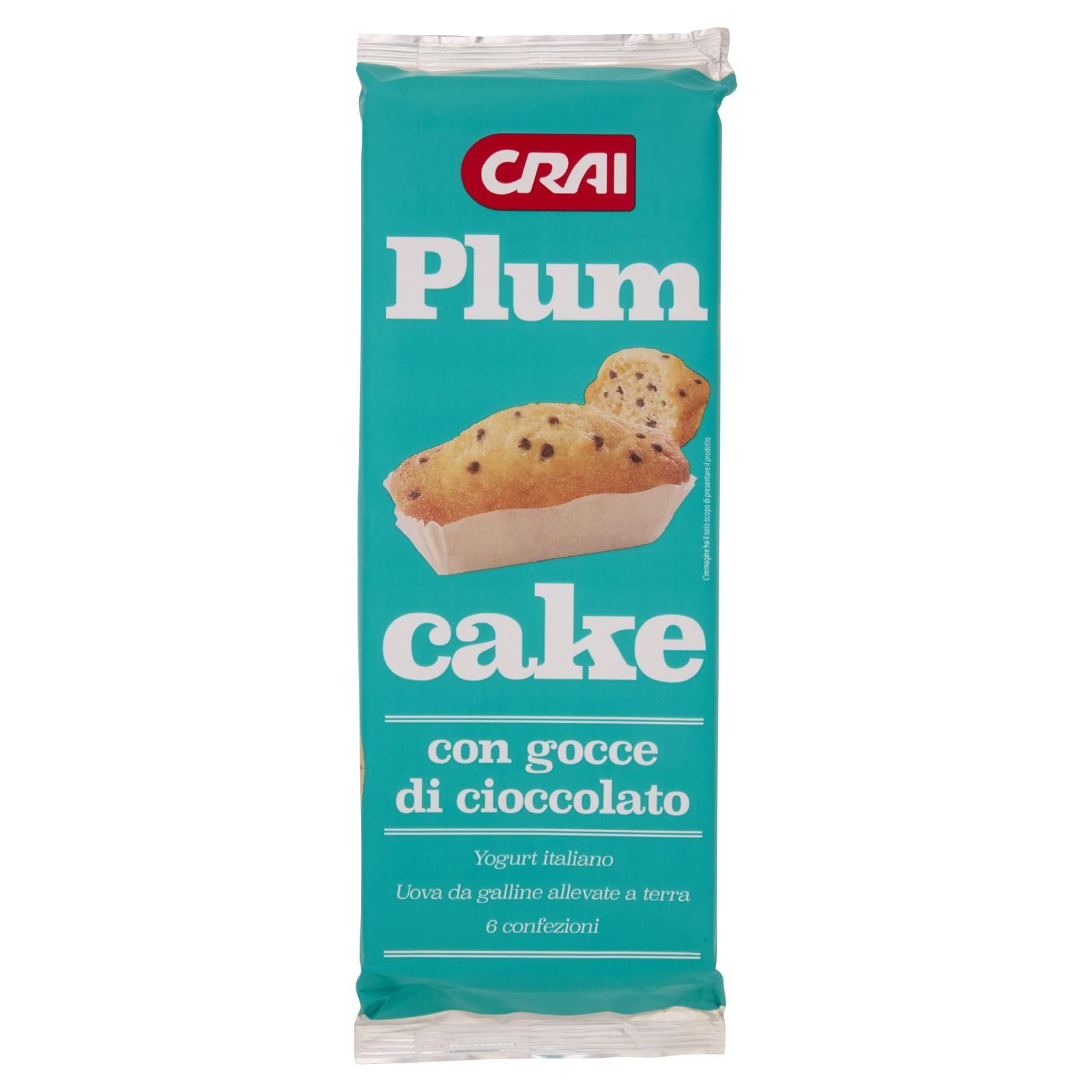 Crai Plumcake con gocce di cioccolato 6 confezioni 210 g
