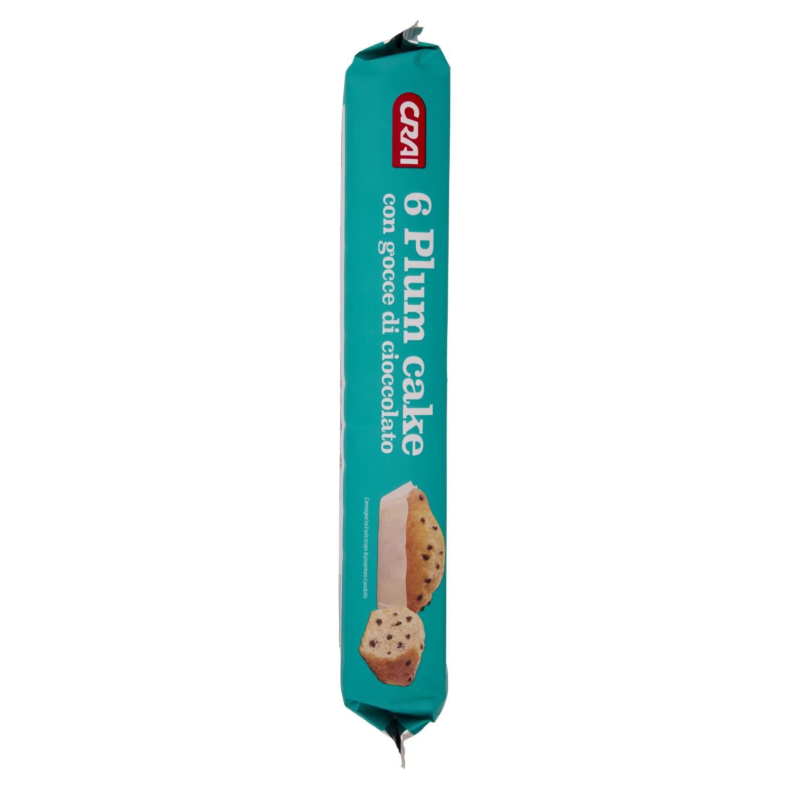 Crai Plumcake con gocce di cioccolato 6 confezioni 210 g
