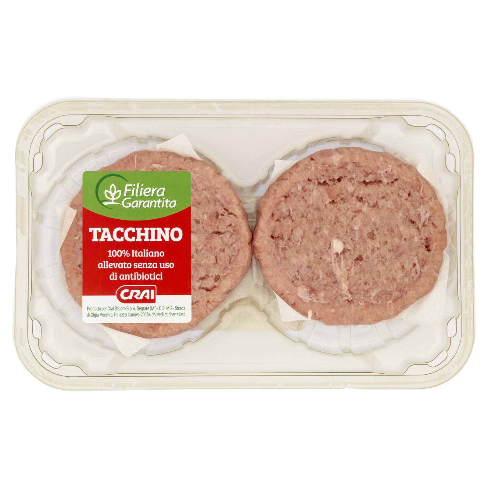 Crai Filiera Carni Hamburger di Tacchino 0,204 kg