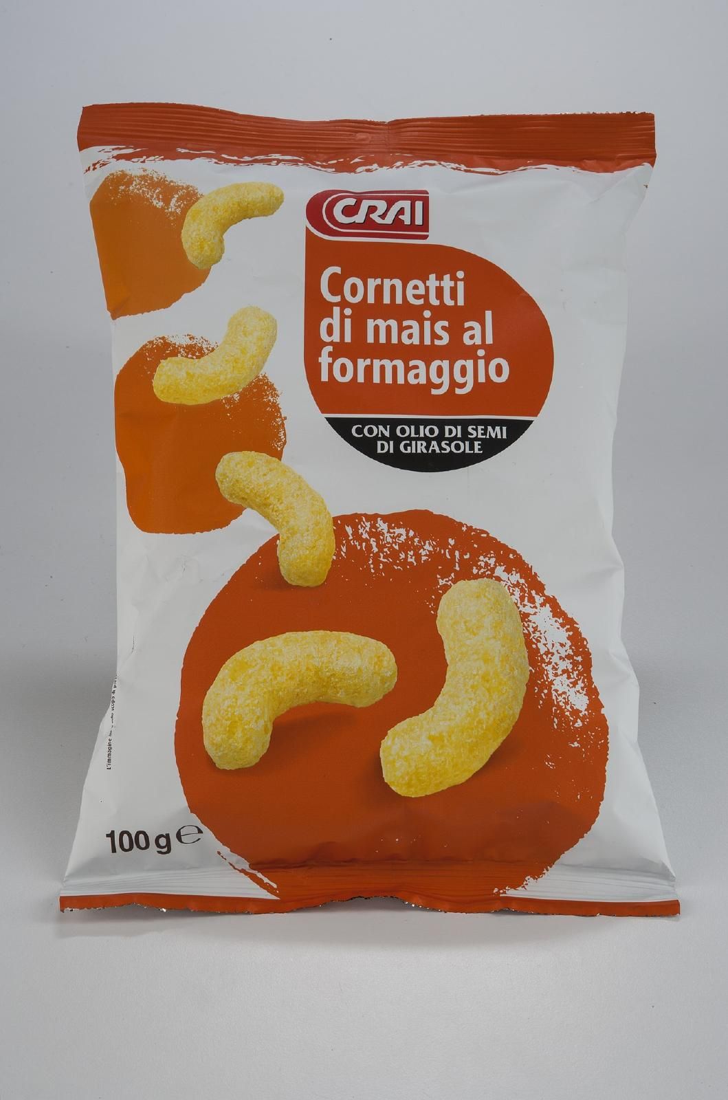 patatine cornetti mais crai grammi 100