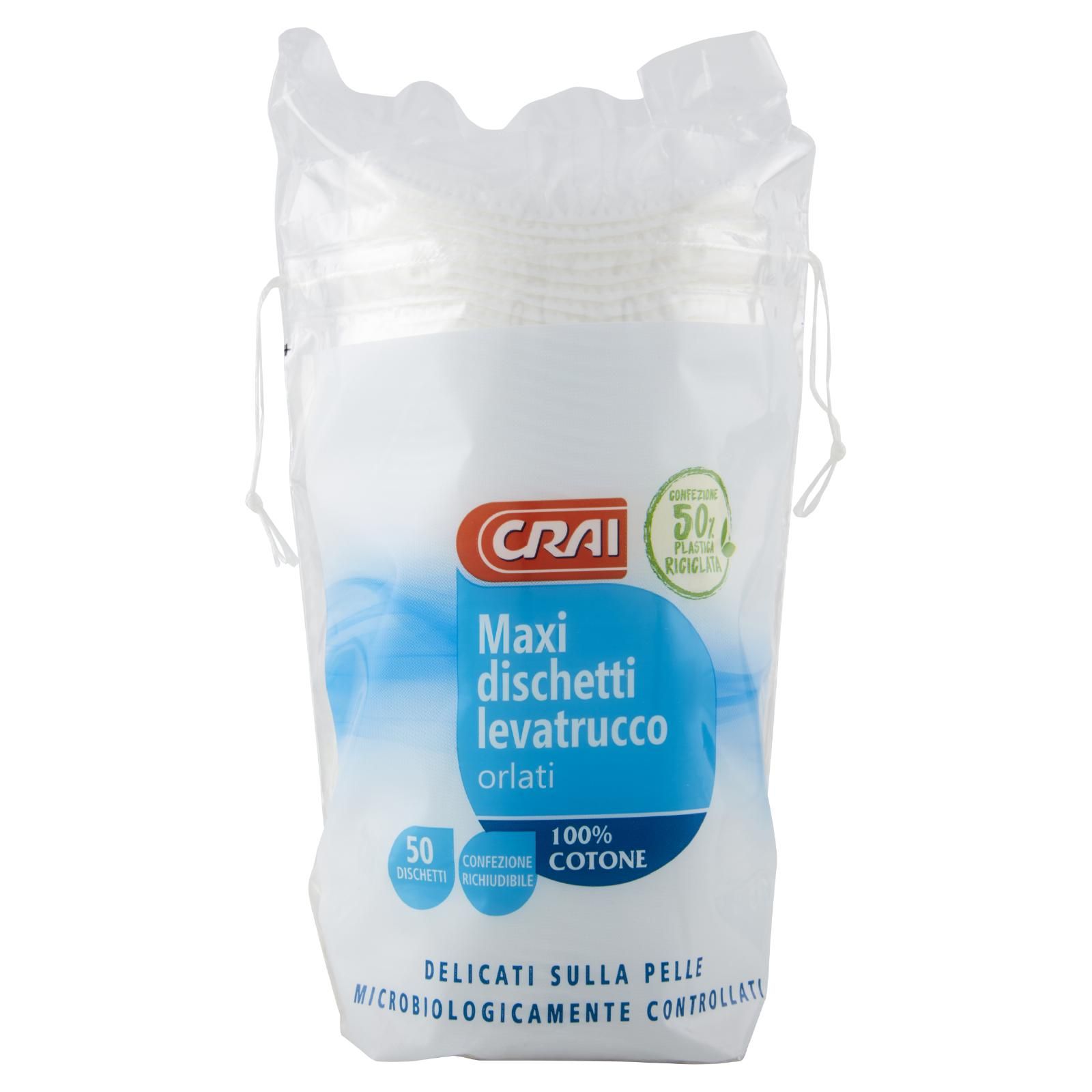 Crai Maxi dischetti levatrucco orlati 50 pz