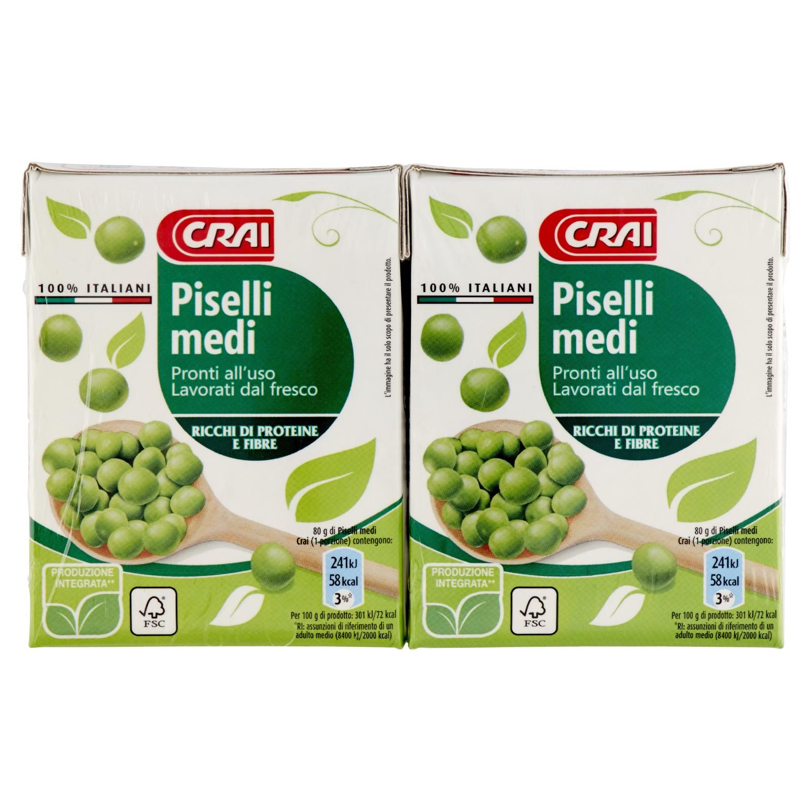 Crai Piselli medi 2 x 380 g