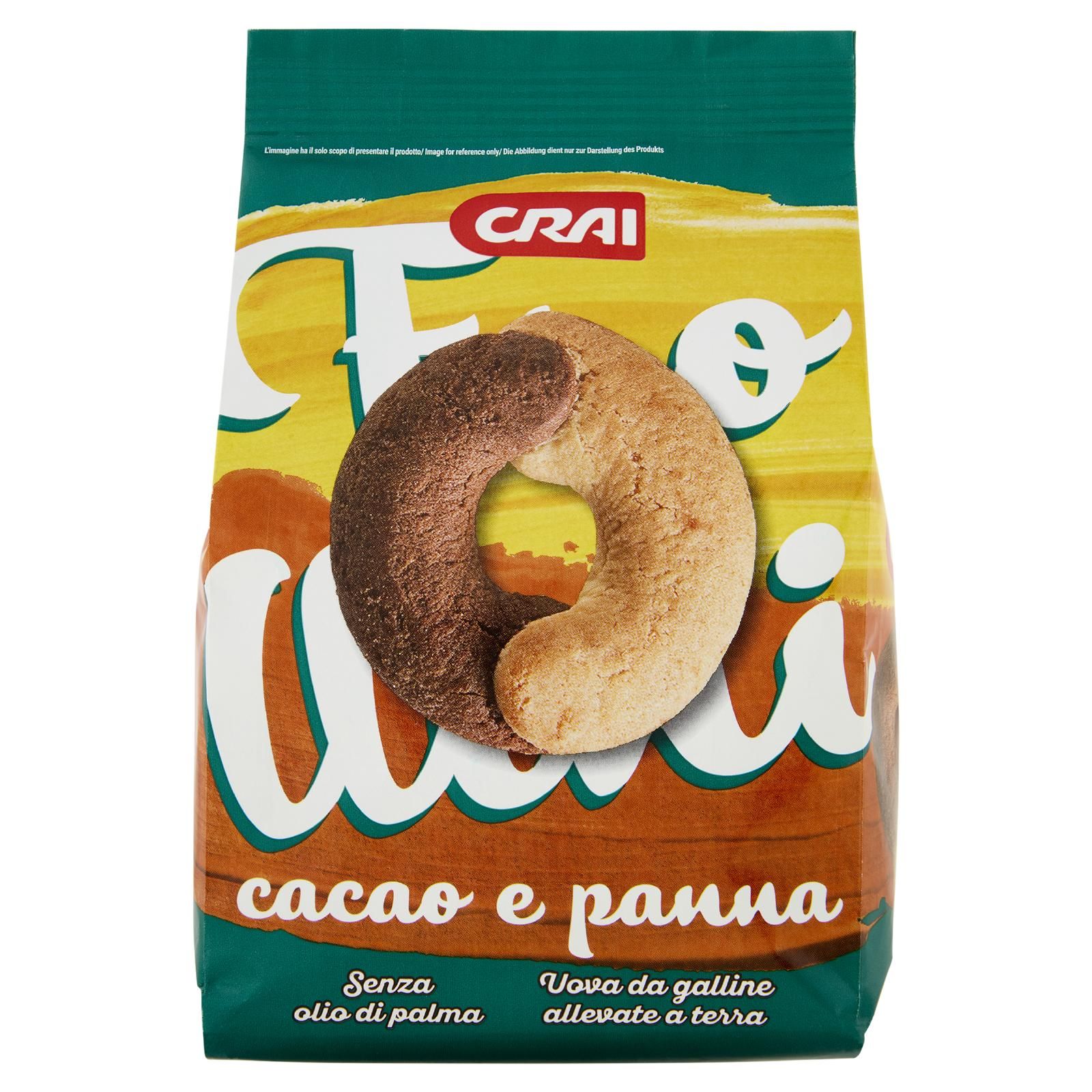 Crai Frollini cacao e panna 350 g