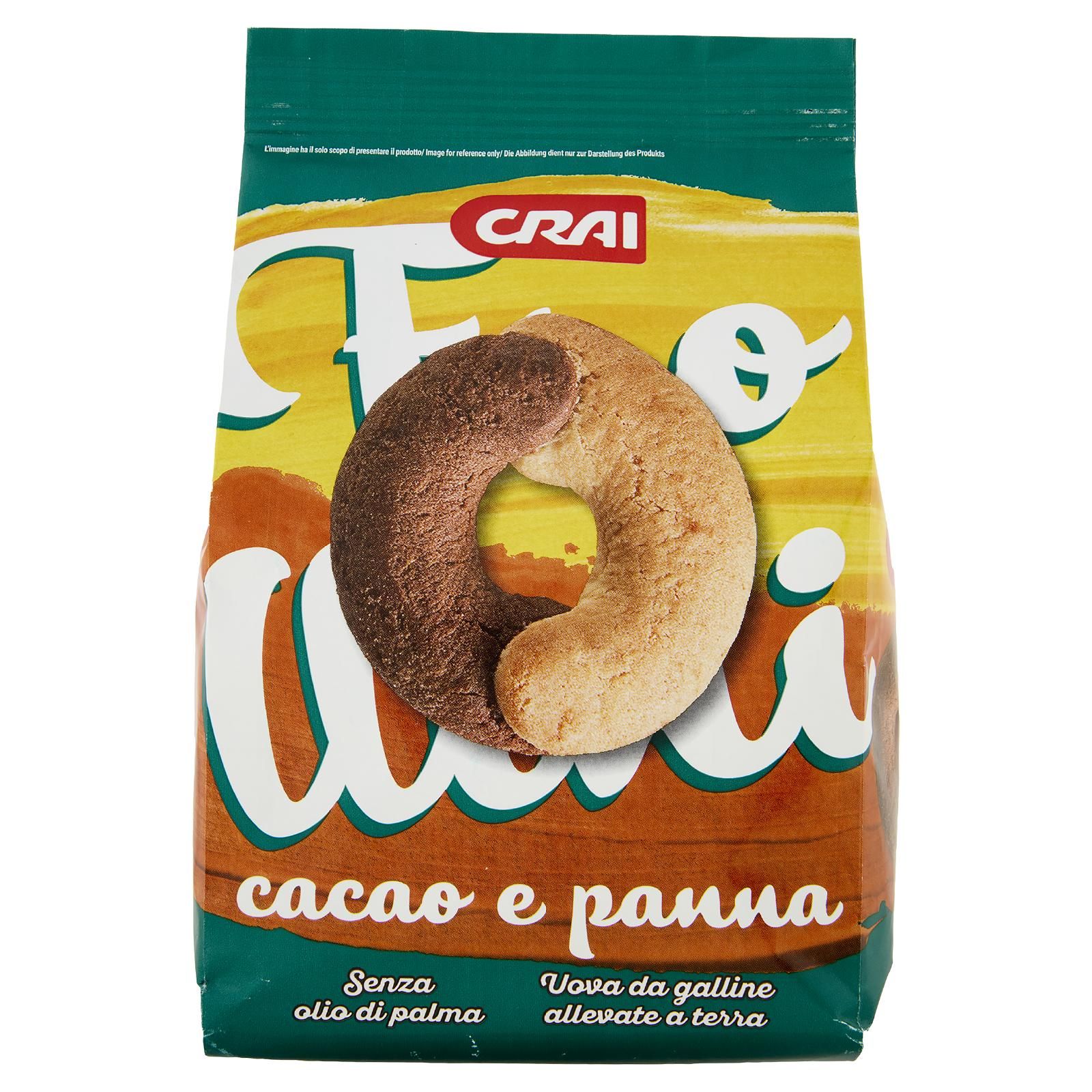 Crai Frollini cacao e panna 350 g