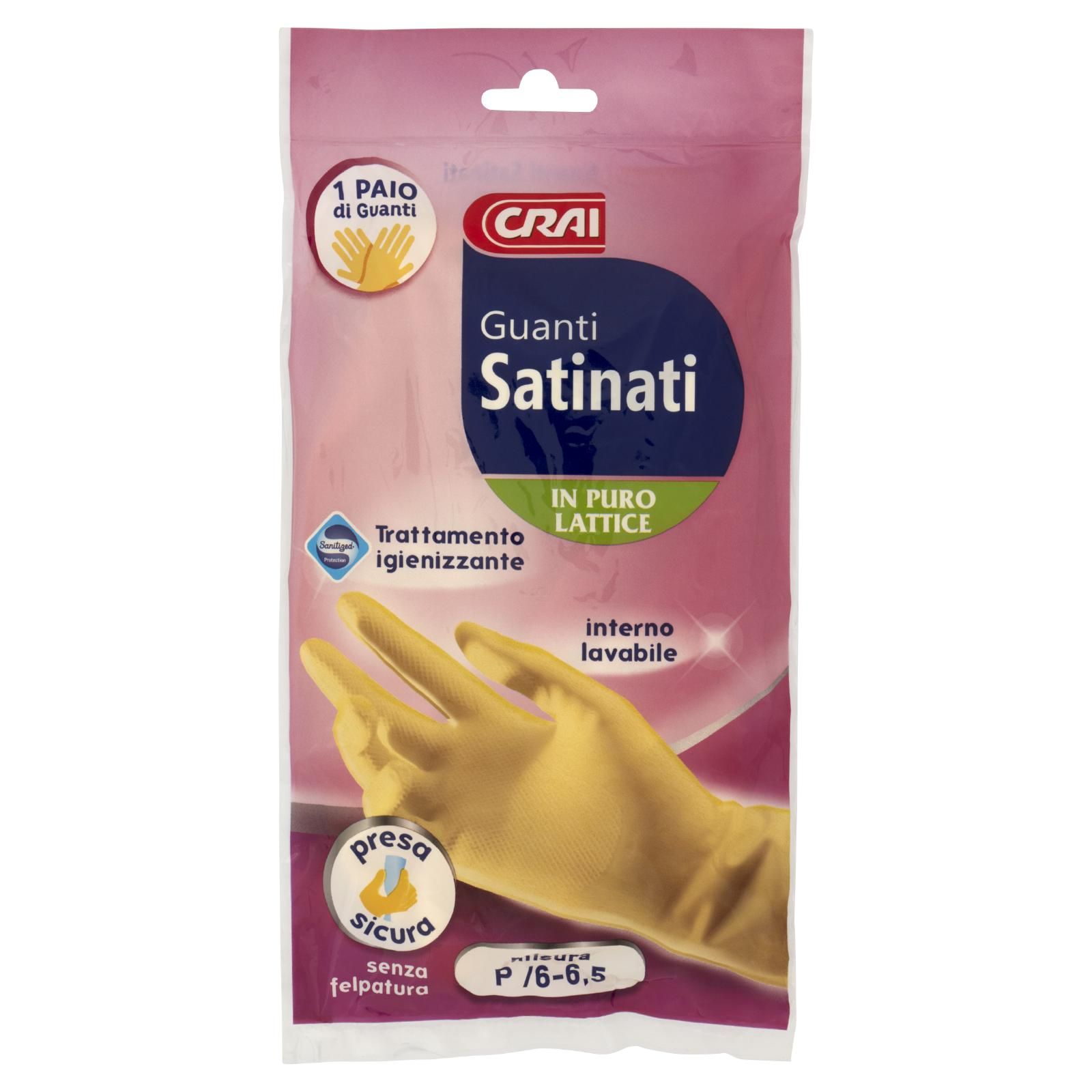 Crai Guanti Satinati In Puro Lattice Misura P /6-6,5 1 Paio