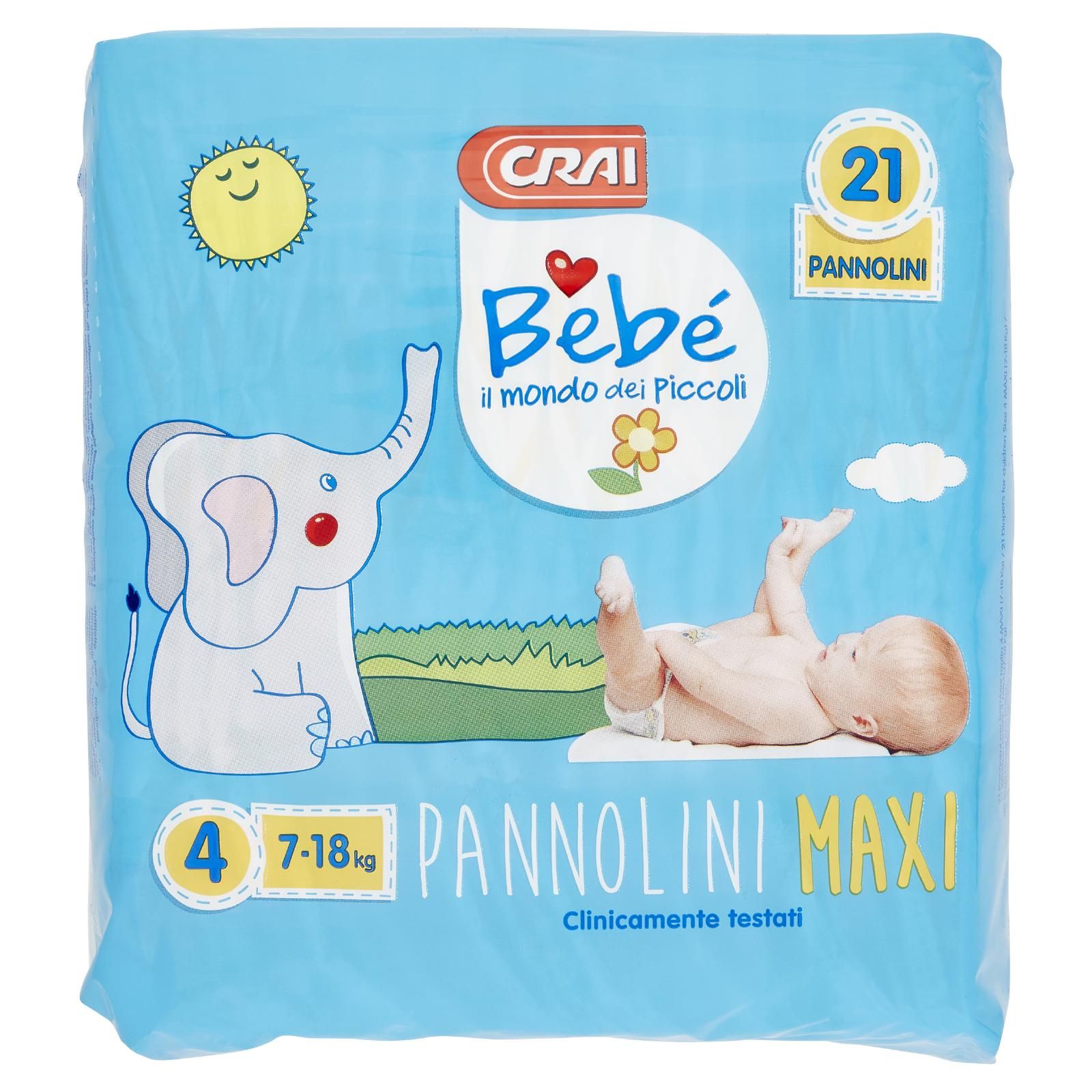Crai Bebé Pannolini Maxi 4 7-18kg 21 pz