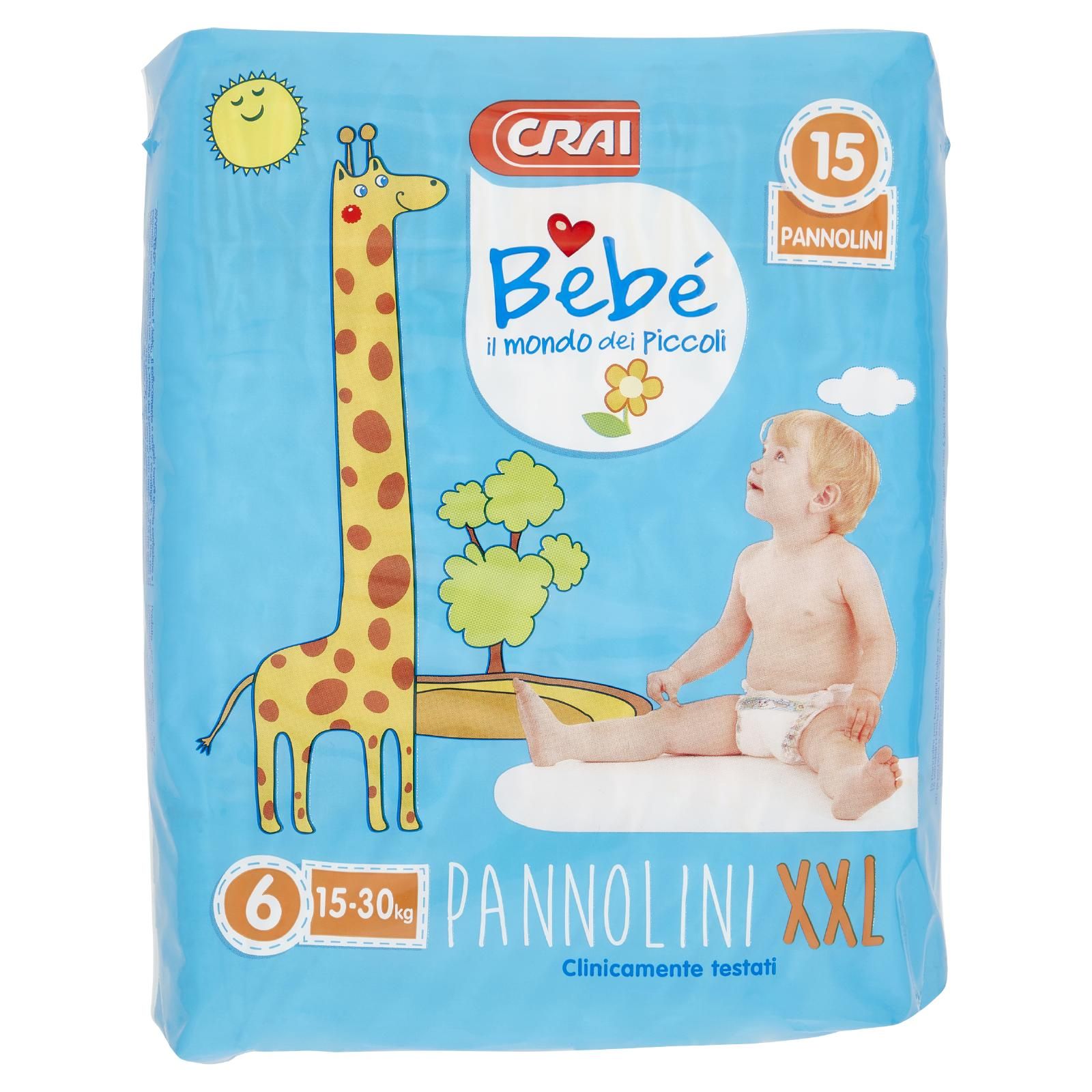 Crai Bebé Pannolini XXL 6 15-30kg 15 pz