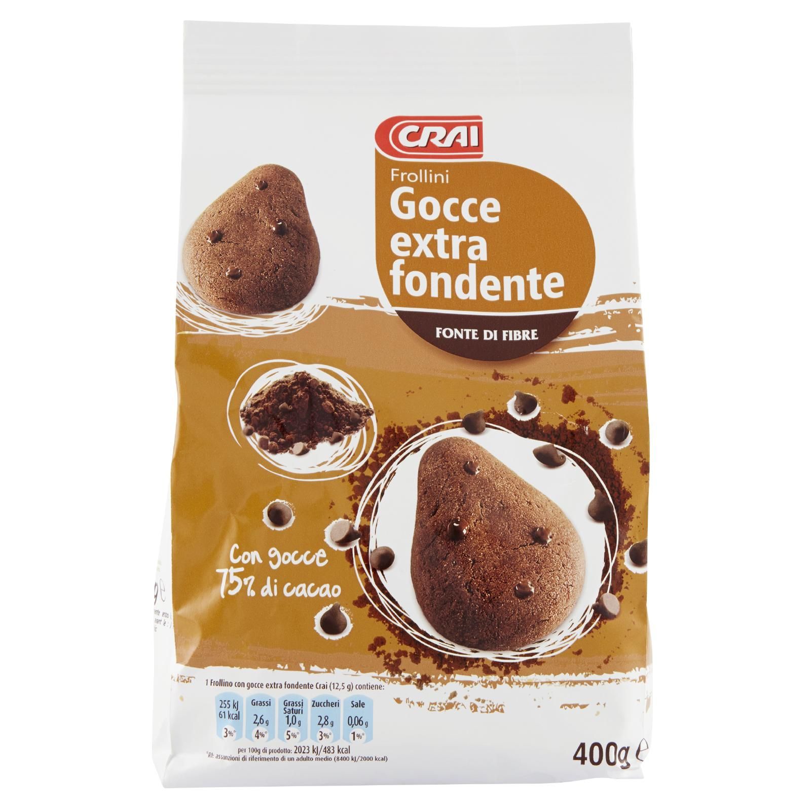 Crai Frollini Gocce extra fondente 400 g