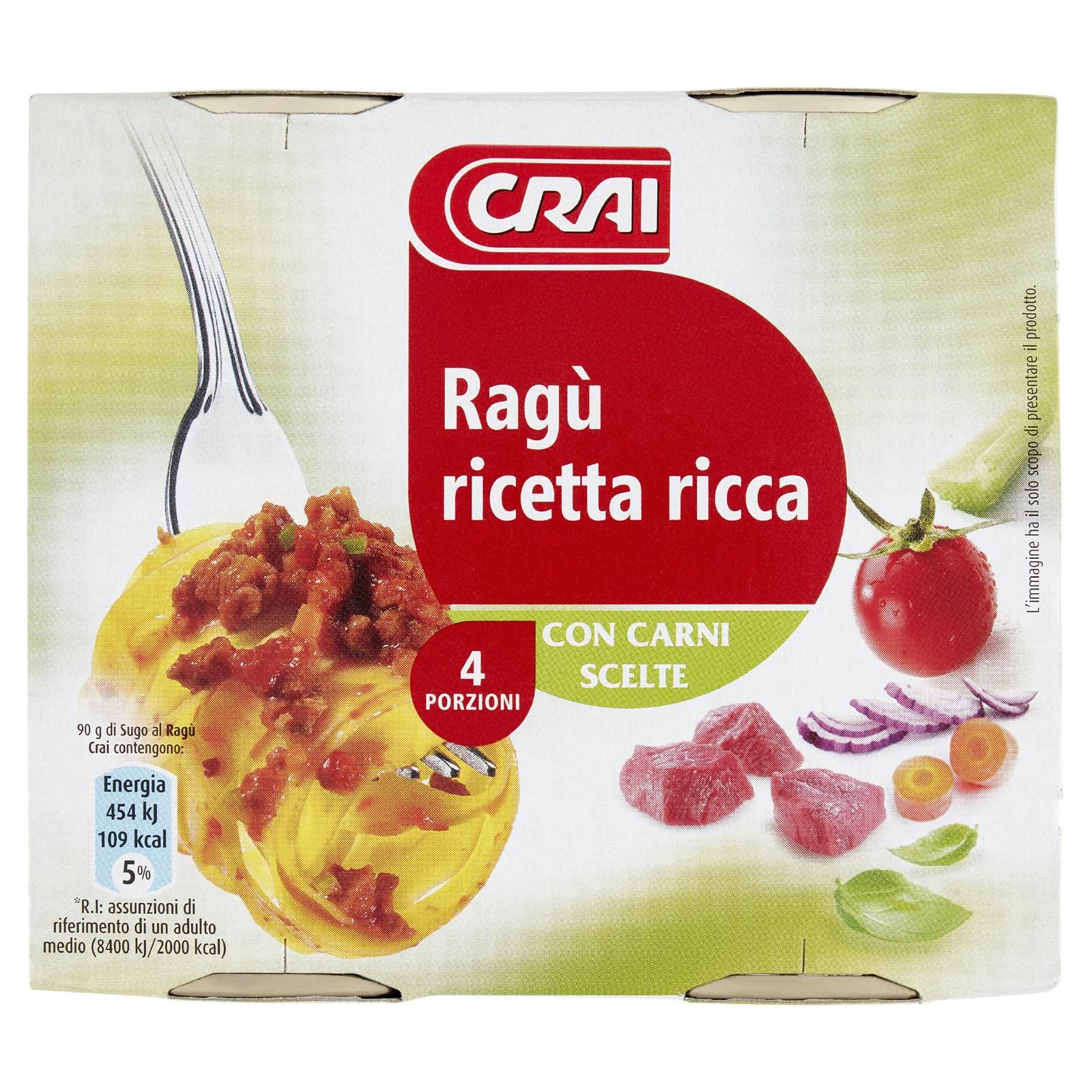 Crai Ragù ricetta ricca 2 x 180 g