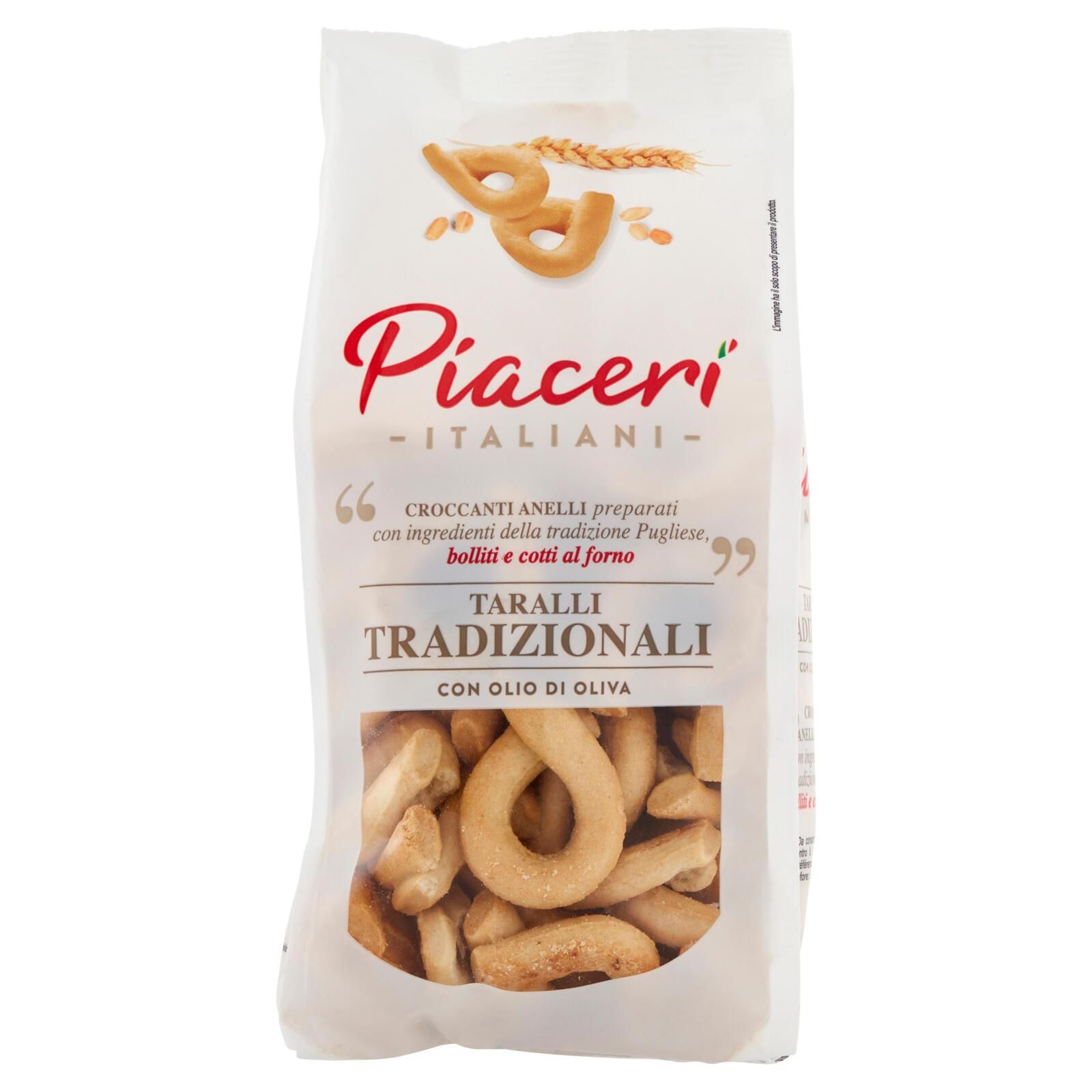 Piaceri Italiani Taralli Tradizionali con Olio di Oliva 300 g