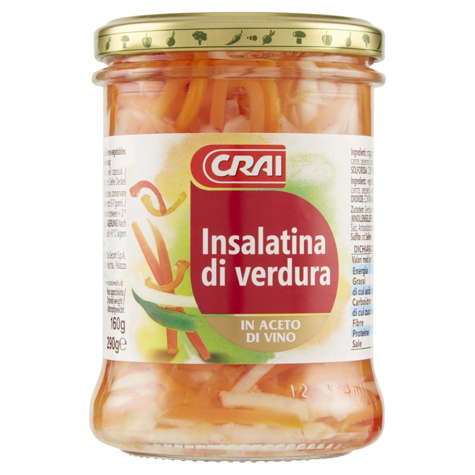 Crai Insalatina di verdura In Aceto Di Vino 290 g