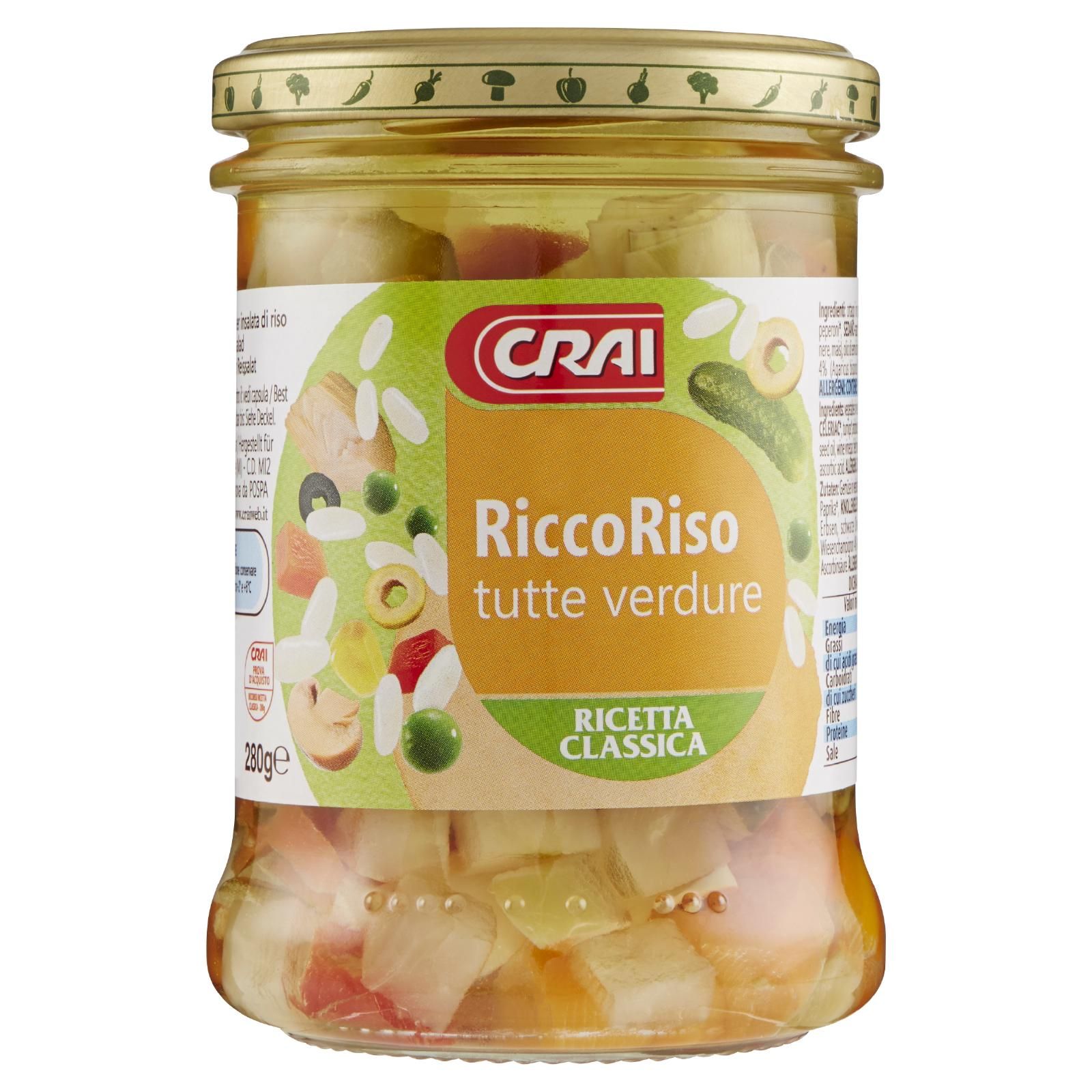 Crai RiccoRiso tutte verdure Ricetta Classica 280 g