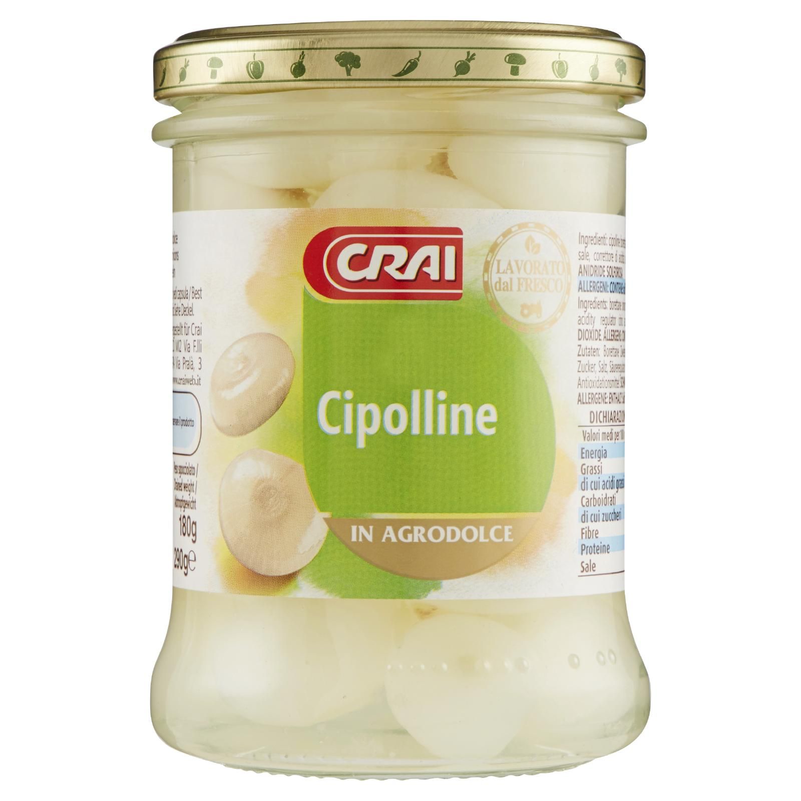 Crai Cipolline In Agrodolce 290 g