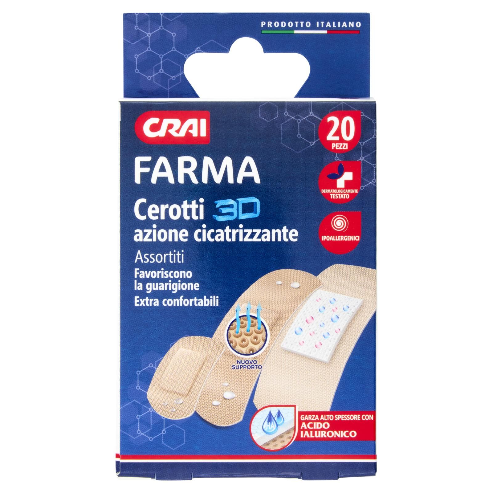 Crai Farma Cerotti 3D azione cicatrizzante Assortiti 20 pz