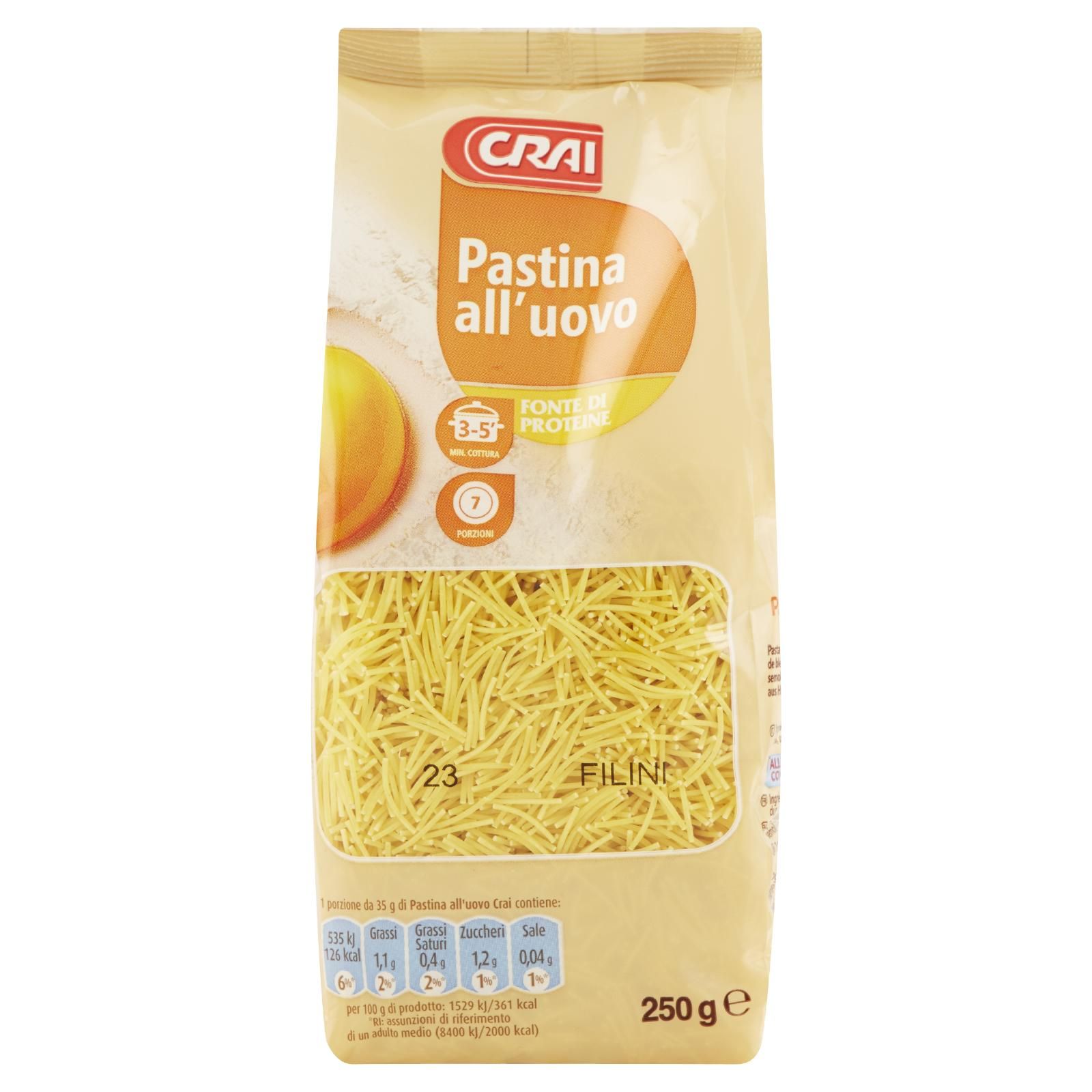 Crai Pastina all'uovo 23 Filini 250 g