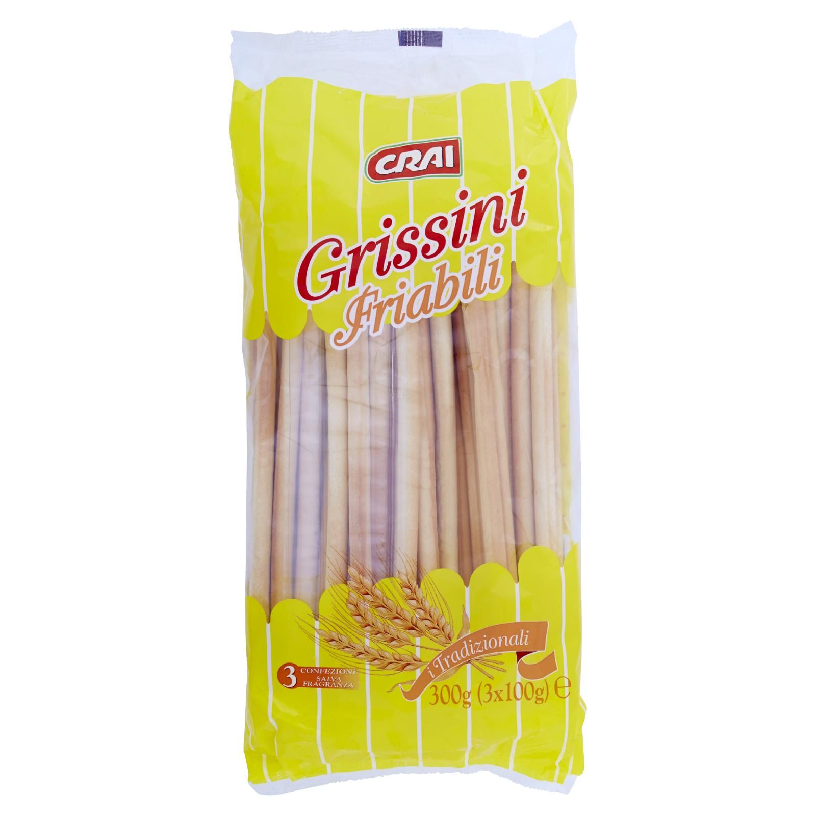 Crai Grissini Friabili 3 x 100 g