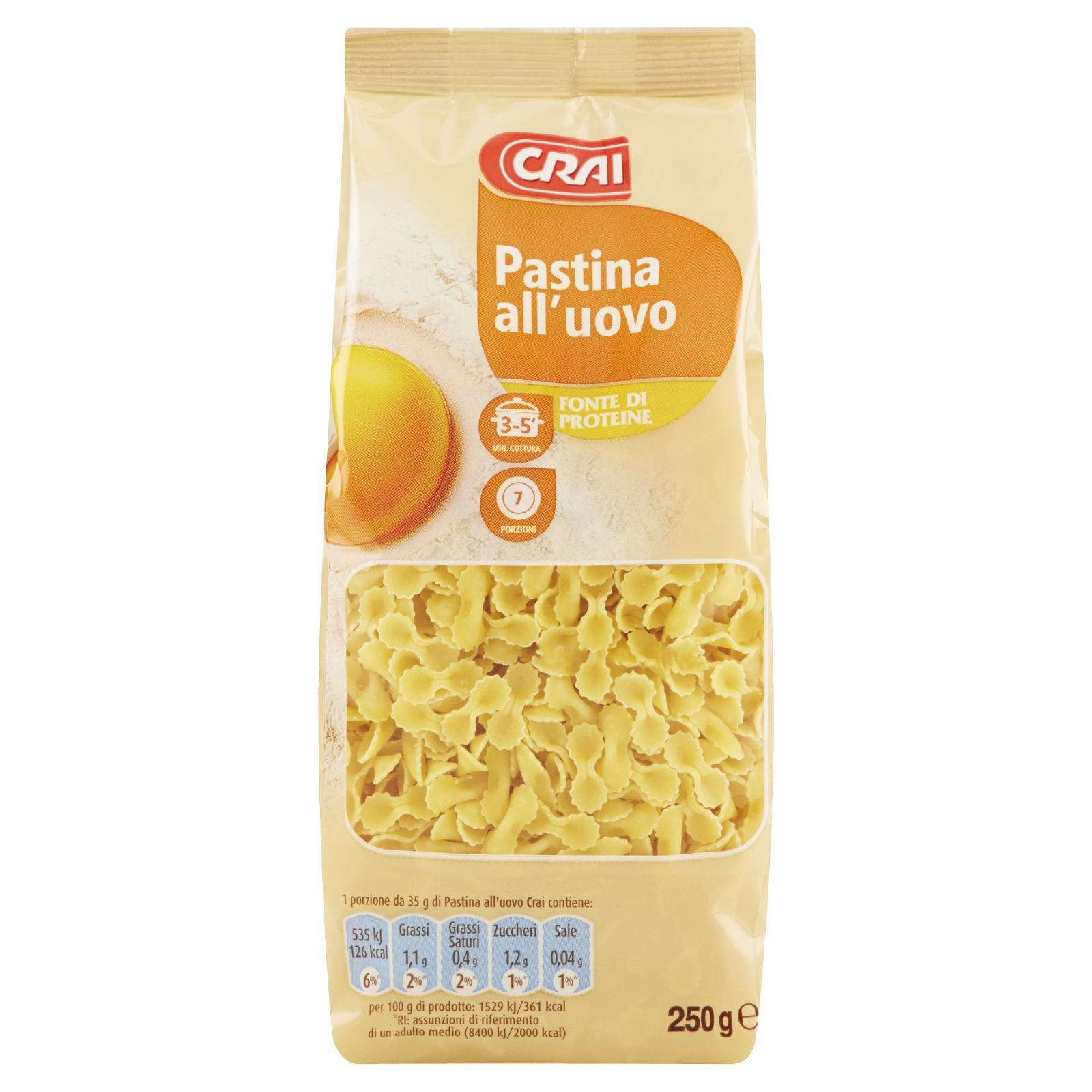Crai Pastina all'uovo 28 Farfalline 250 g