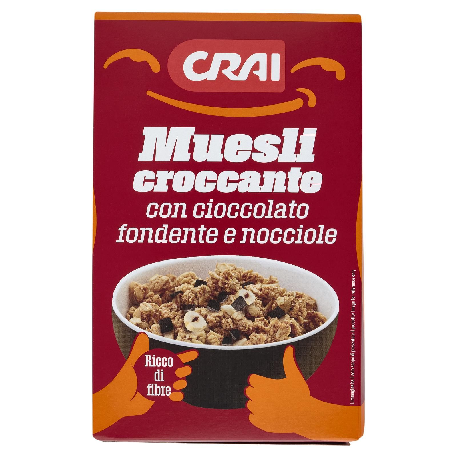 Crai Muesli croccante con cioccolato fondente e nocciole 375 g