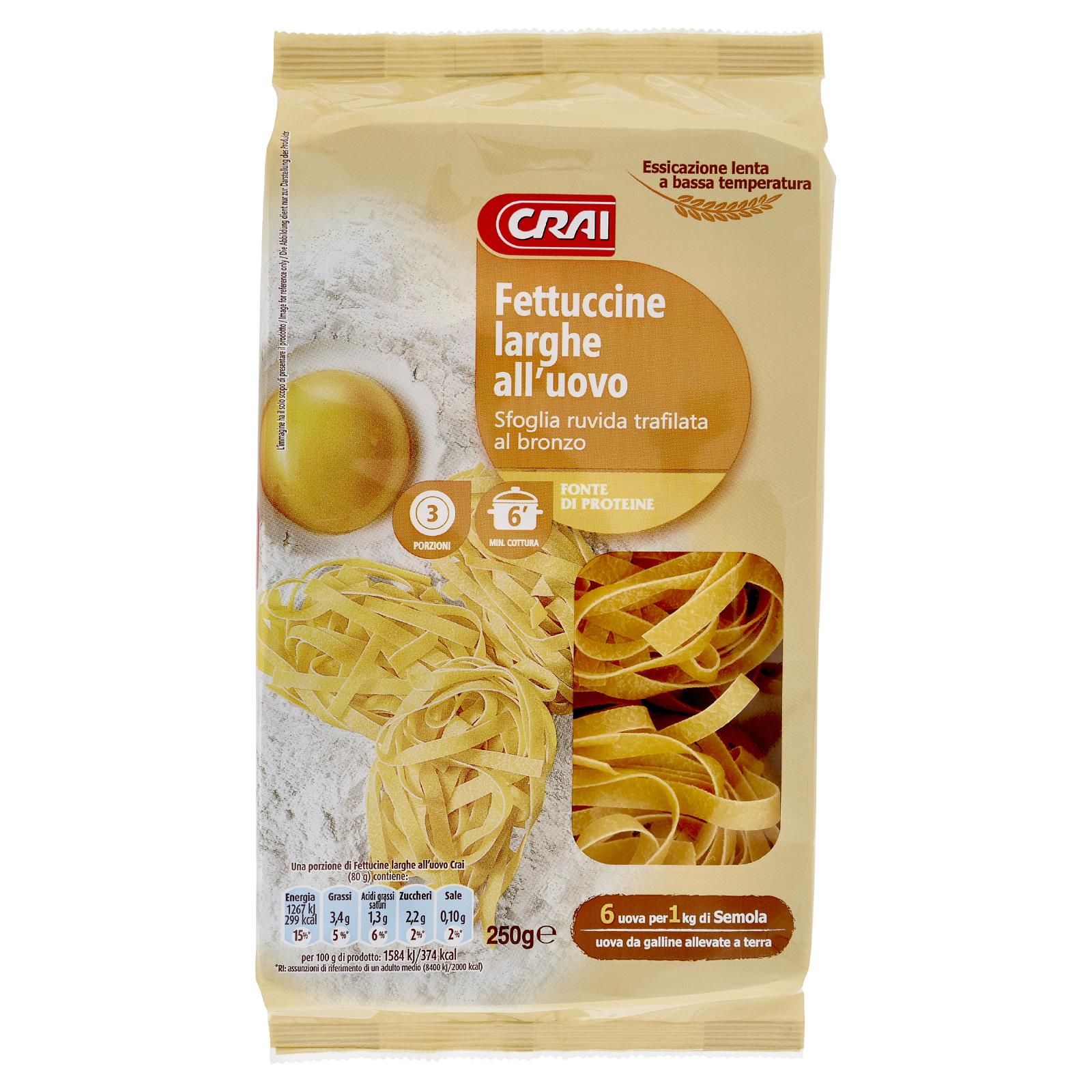 Crai Fettuccine larghe all'uovo 250 g