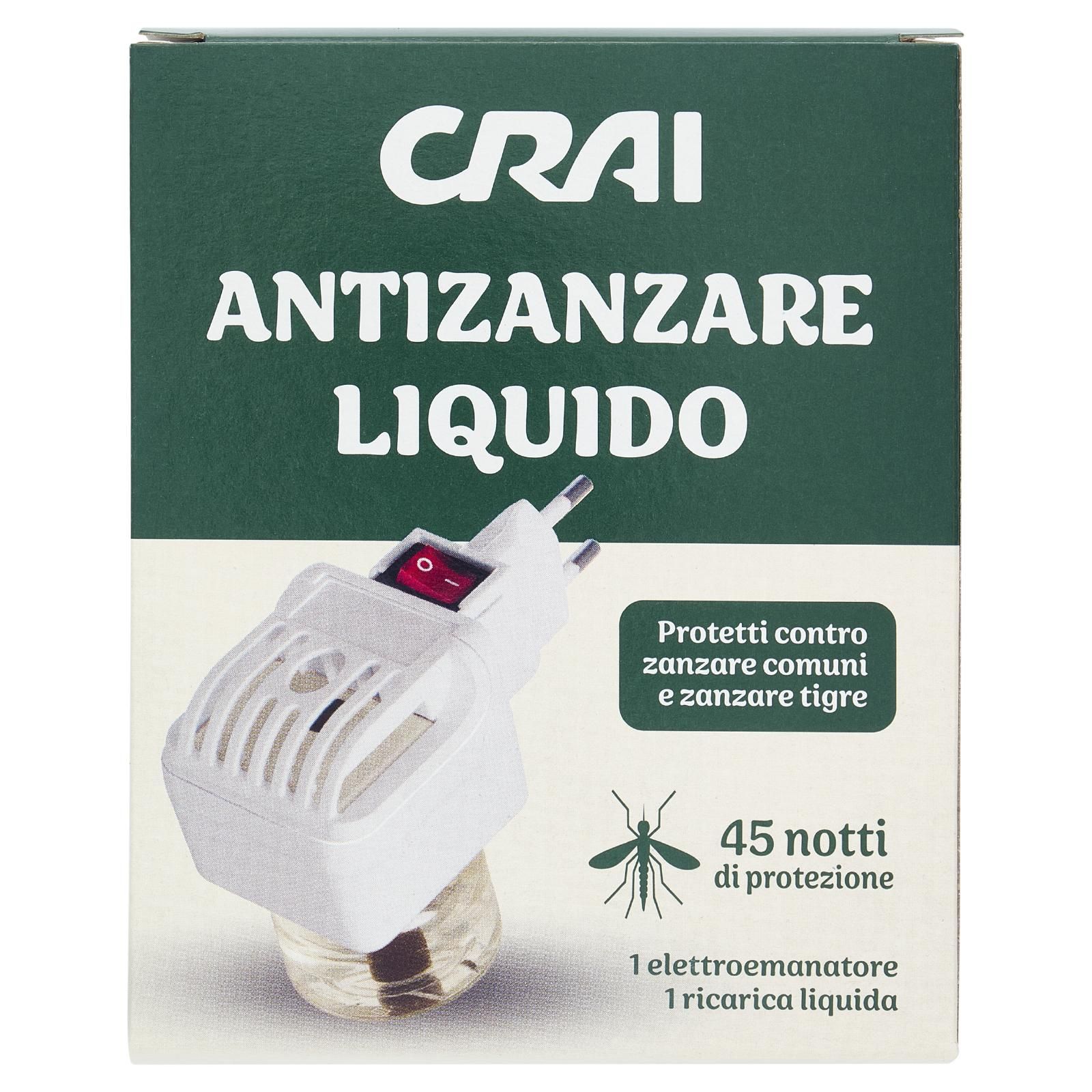 Crai Antizanzare Liquido 1 elettroemanatore 1 ricarica liquida 35 ml