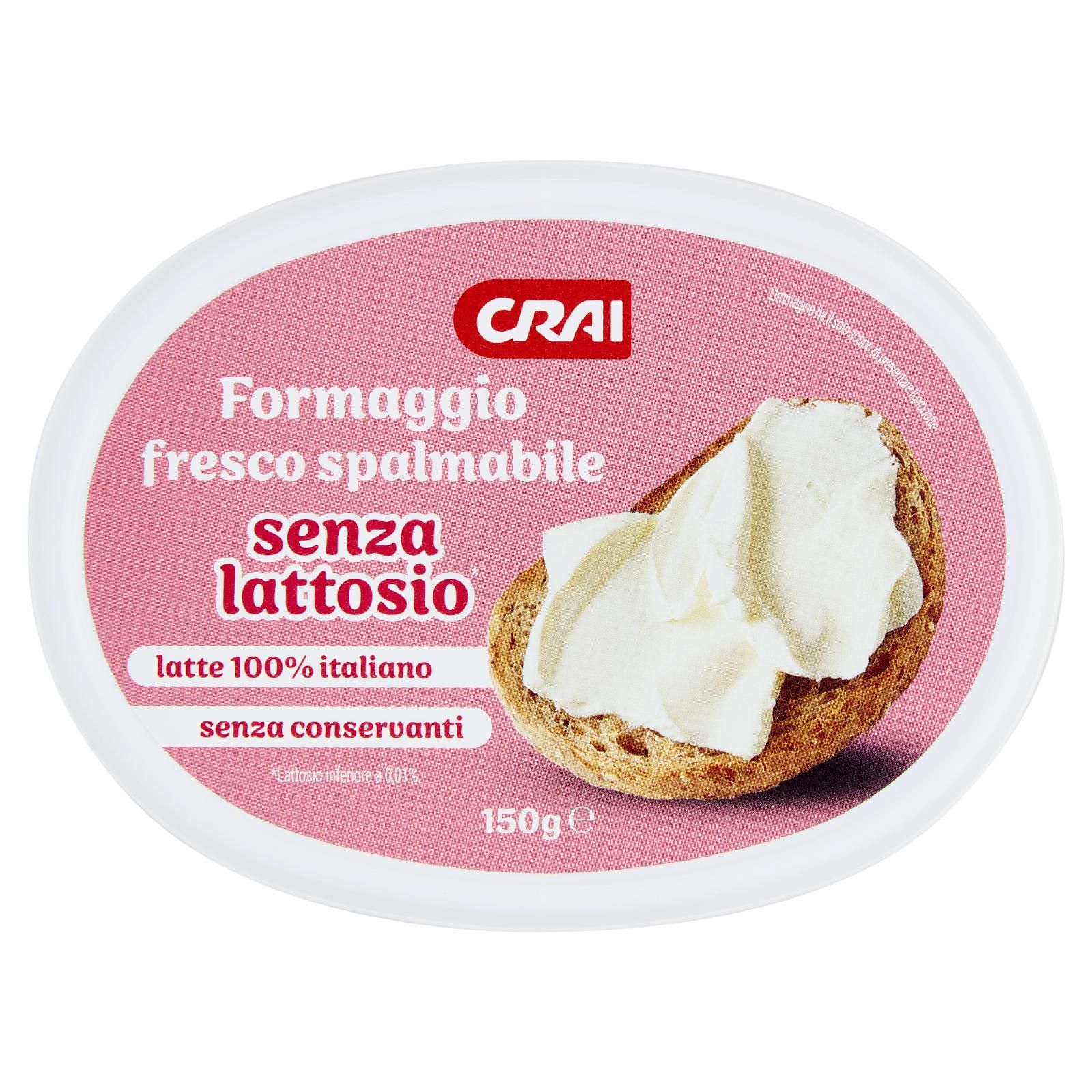 Crai Formaggio fresco spalmabile senza lattosio* 150 g