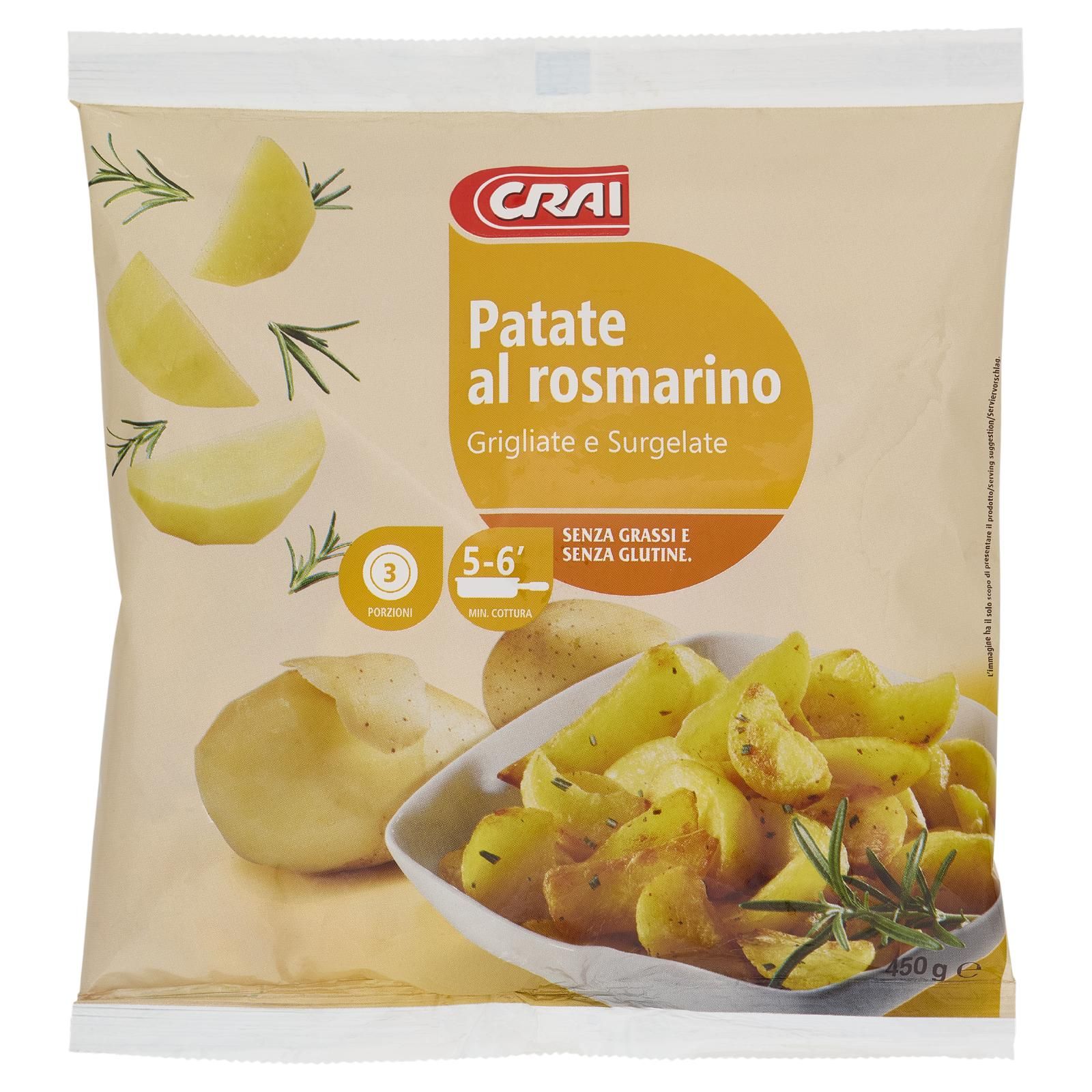 Crai Patate al rosmarino Grigliate e Surgelate 450 g
