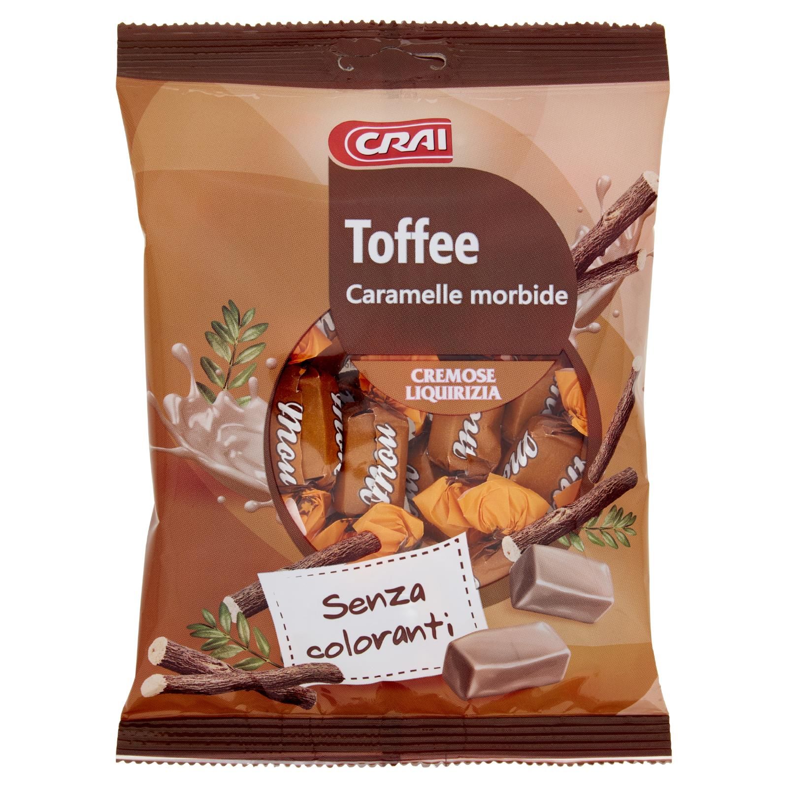 Crai Toffee Caramelle morbide Cremose Liquirizia 175 g