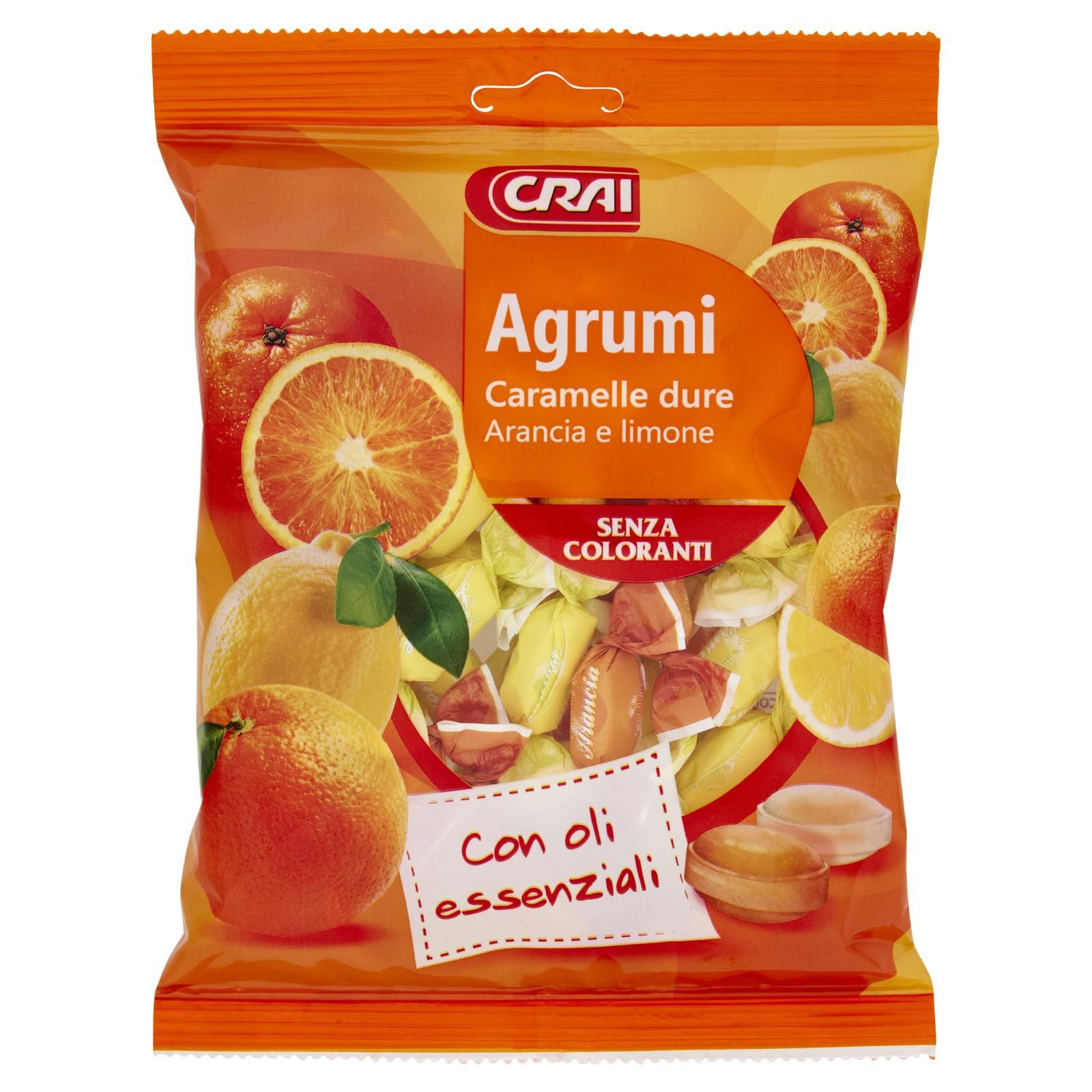 Crai Agrumi Caramelle dure Arancia e limone 200 g