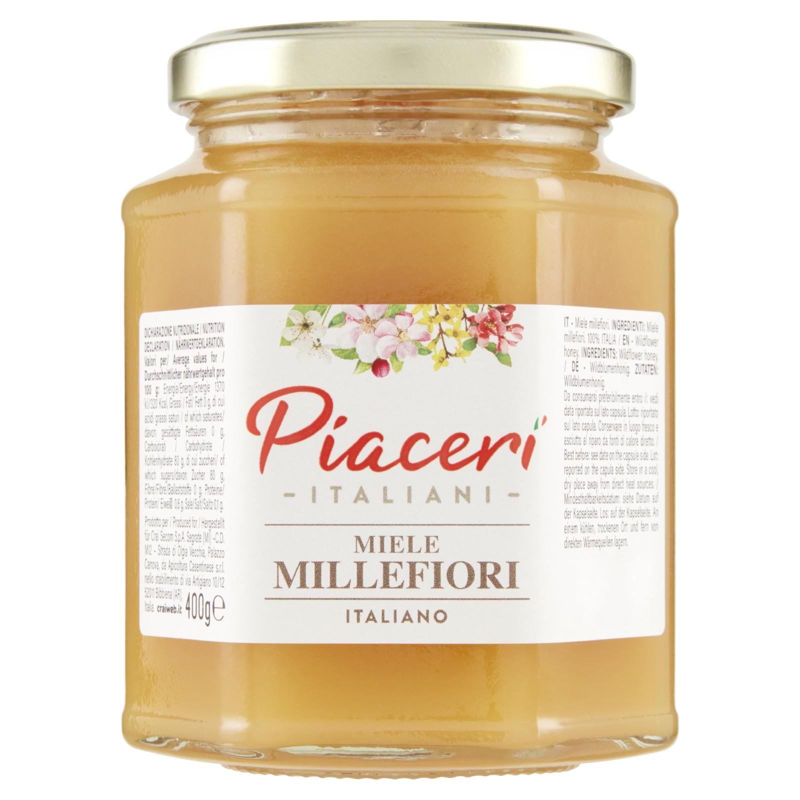 Piaceri Italiani Miele Millefiori Italiano 400 g