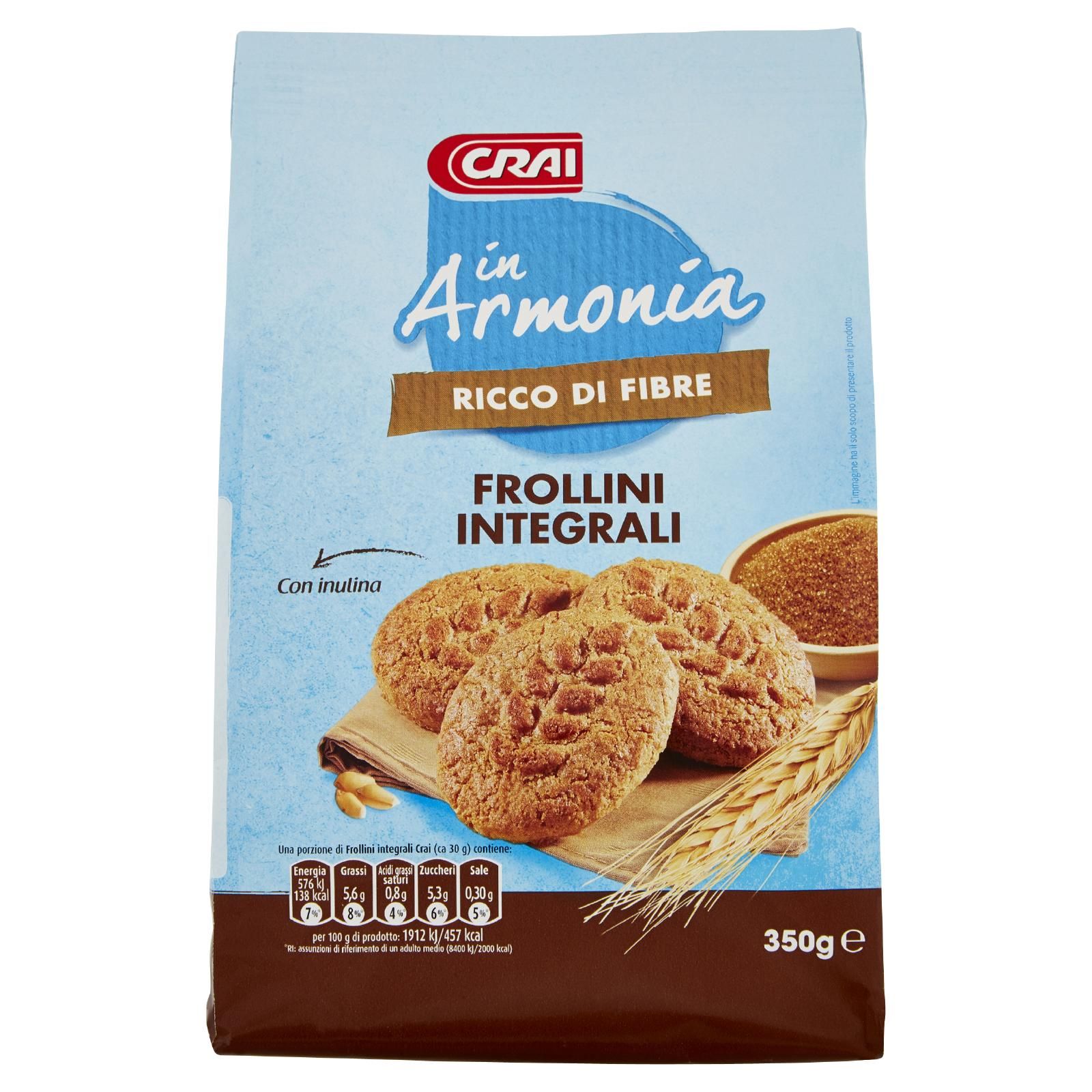 Crai in Armonia Frollini Integrali 350 g