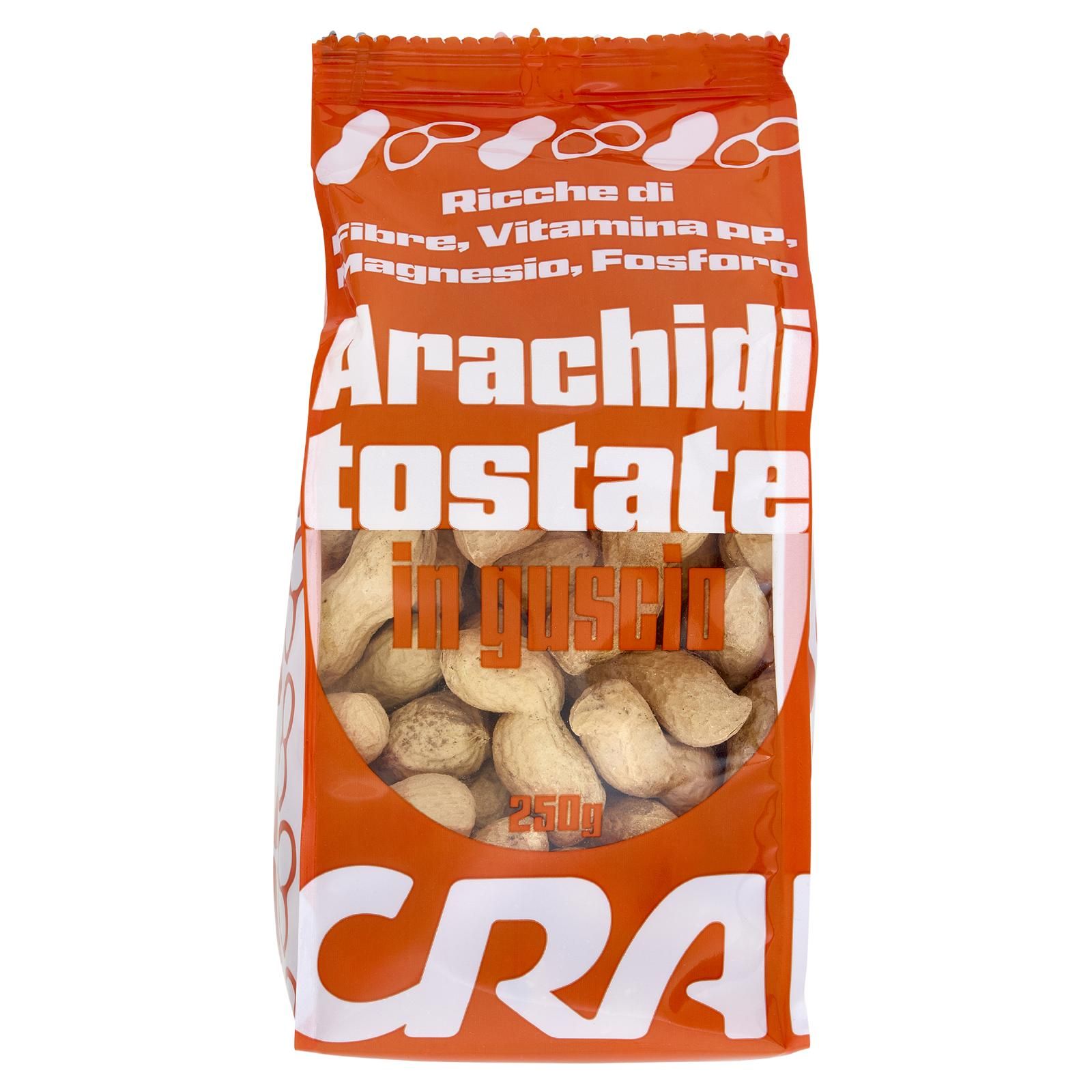 Crai Arachidi tostate in guscio 250 g