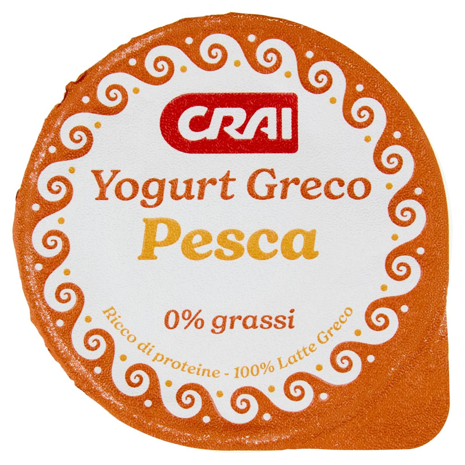 Crai Yogurt Greco Pesca 0% grassi 150 g