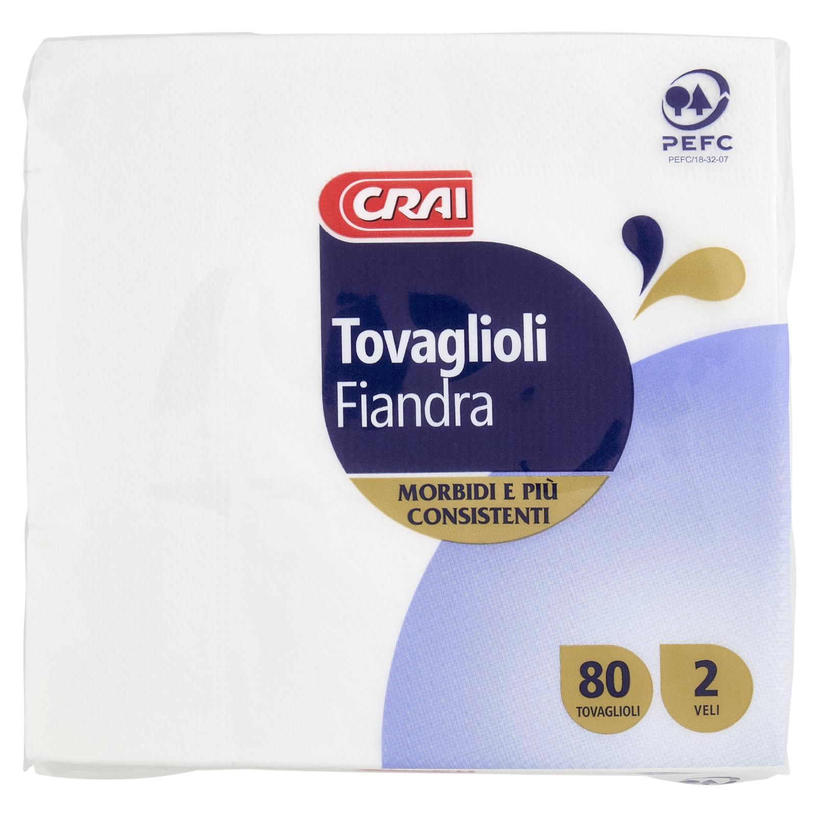 Crai Tovaglioli Fiandra 2 Veli 80 pz