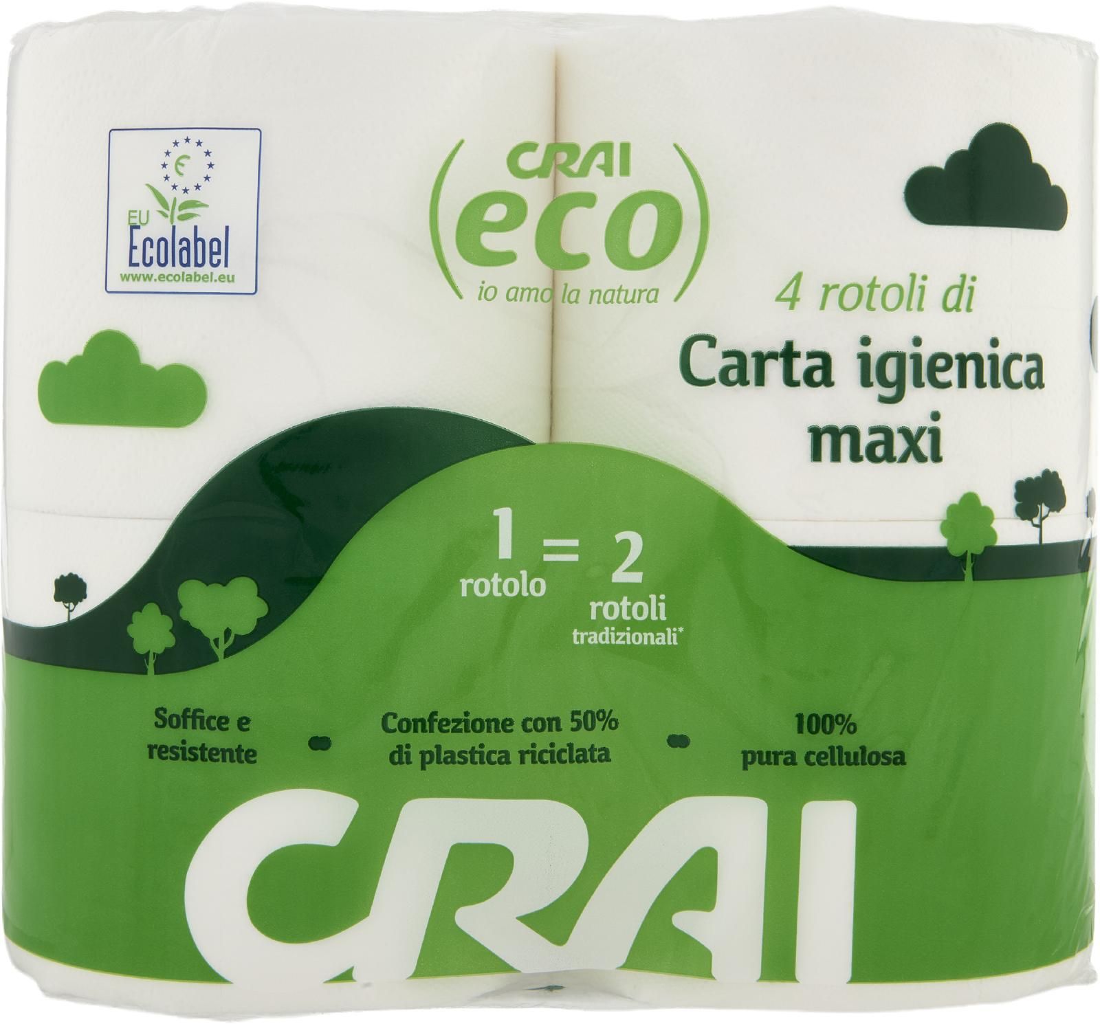 Crai eco Carta igienica maxi 2 veli 4 pz