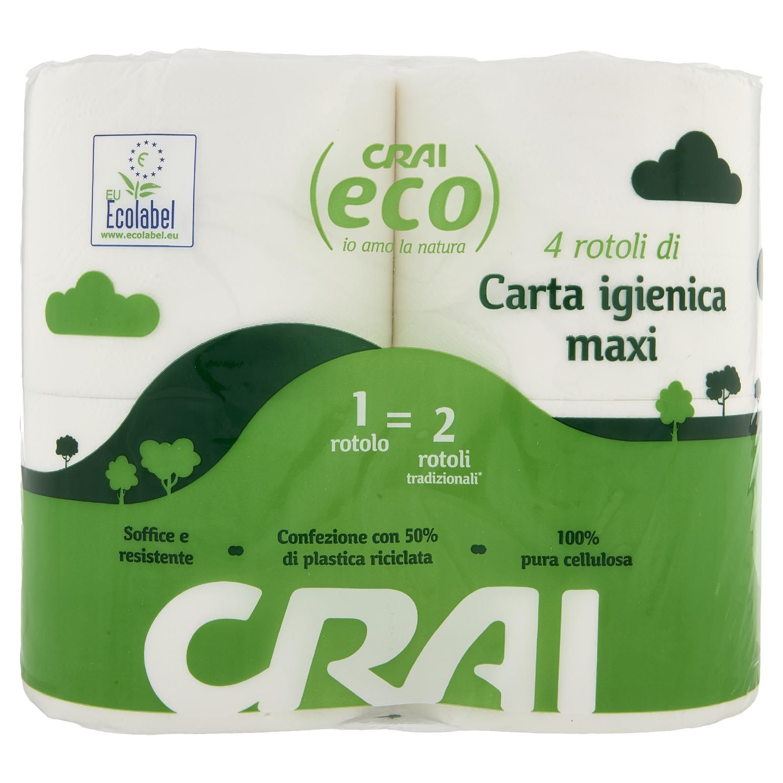 Crai eco Carta igienica maxi 2 veli 4 pz