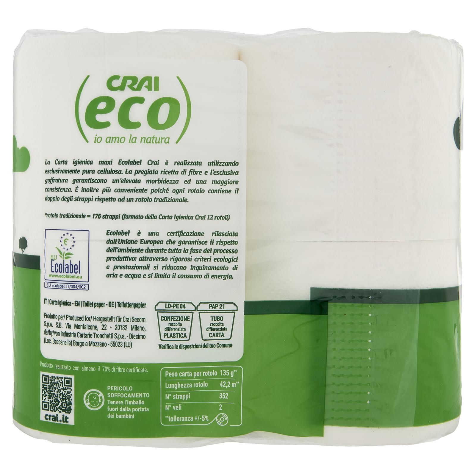 Crai eco Carta igienica maxi 2 veli 4 pz