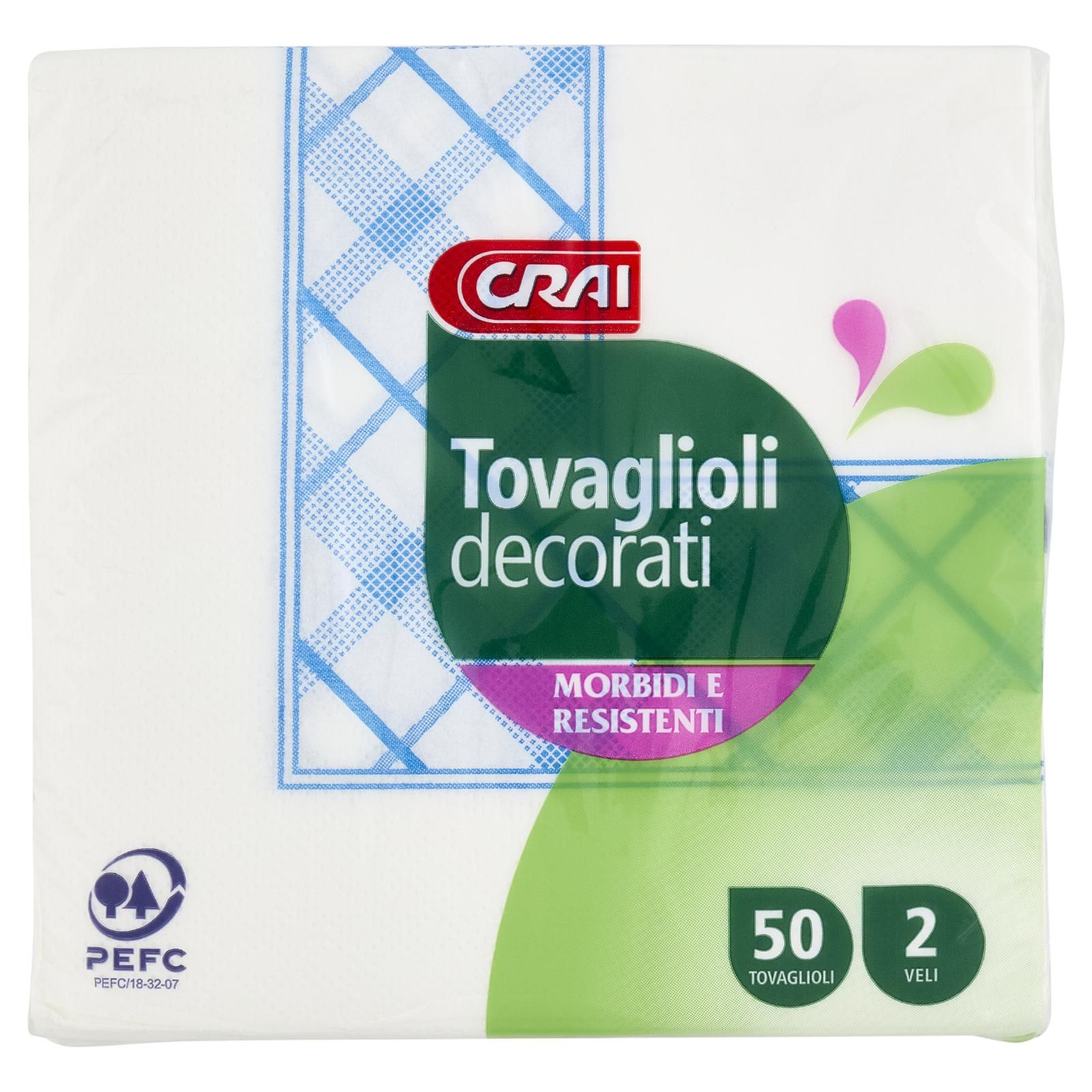 Crai Tovaglioli decorati 2 Veli 50 pz