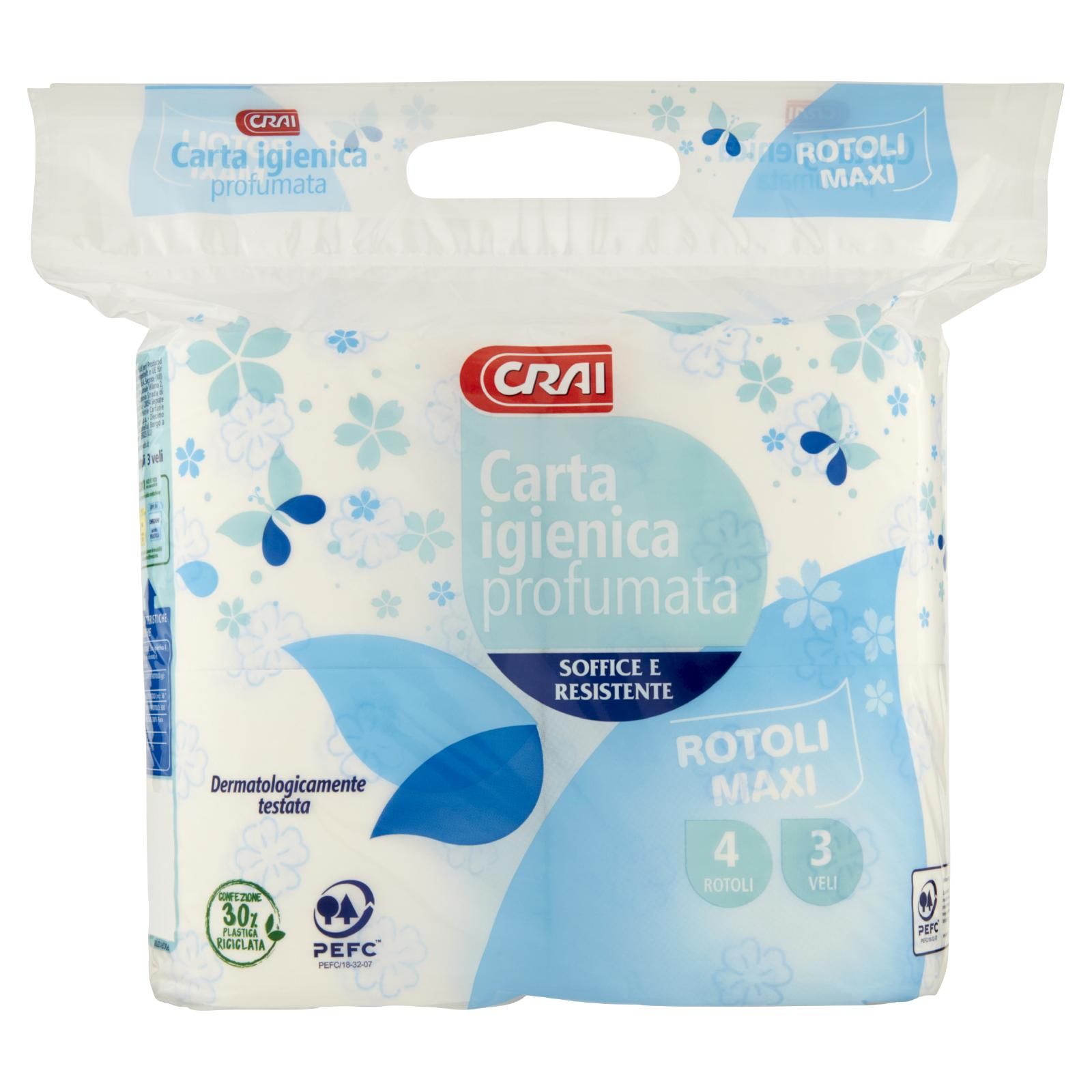 Crai Carta igienica profumata Rotoli Maxi 3 Veli 4 pz